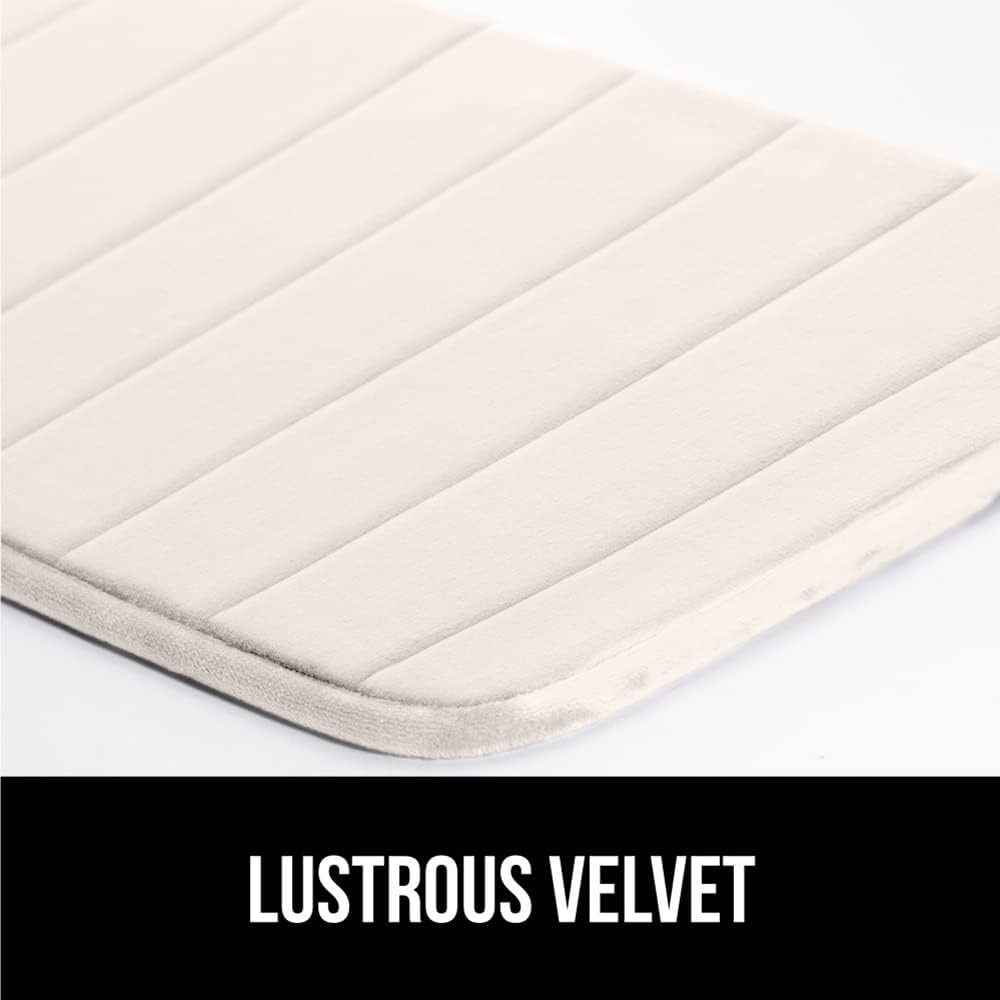 GORILLA GRIP Memory Foam Bath Mat, Soft Absorbent US Designed Bathroom Rug, Gripping Dots Machine Washable Bathmat, Cushioned Floor Mats, Shower Sink Rugs Room Décor Accessories, 30x20 Cream