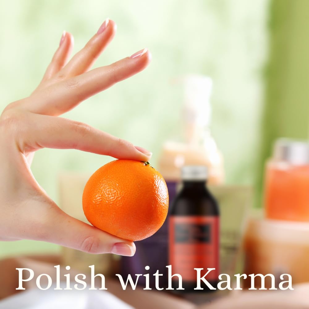 Karma Organic Nail Polish Remover with Soybean Oil and Orange Blossom Oil- Non Toxic, Vegan, Cruelty Free, Acetone Free – Nails Strengthener for Fingernails –12 fl. Oz. (3 Pack)