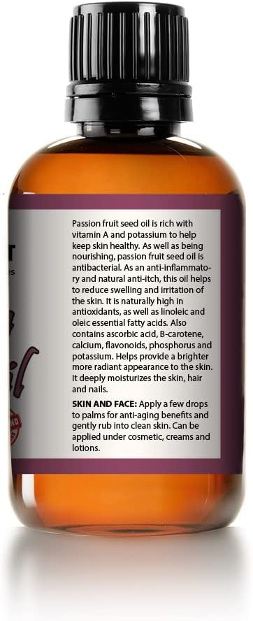 Mayan's Secret Pure Carrier and Essential oils for Skin Care, Hair, Body Moisturizer for Face Aging Skin Care (Maracuja Oil (Passion Fruit, 4oz)