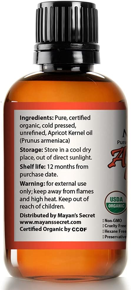 Pure Carrier and Essential Oils for Skin Care, Hair, Body Moisturizer for Face-Anti Aging Skin Care (Apricot Oil, 4oz)