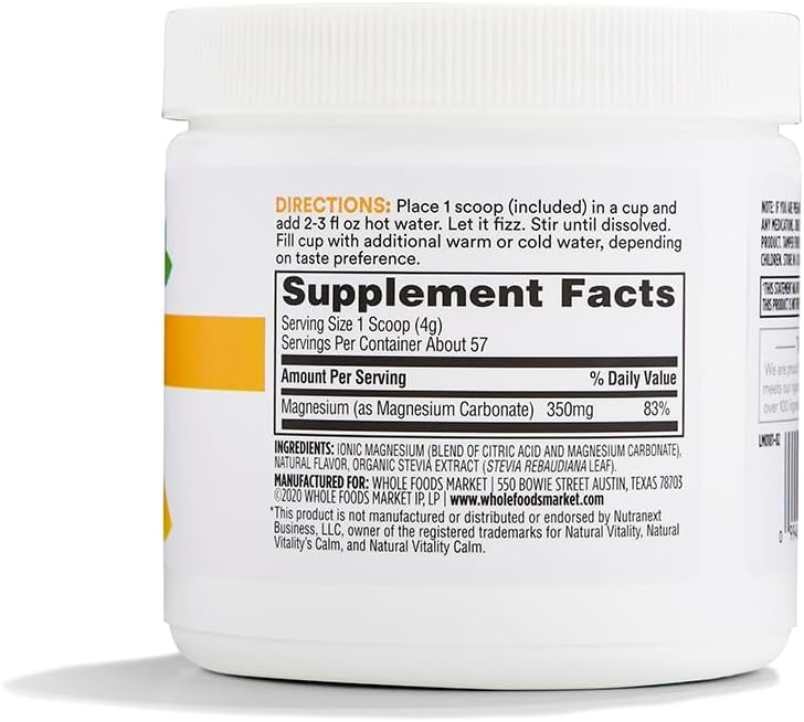 365 by Whole Foods Market, Magnesium Fizz Lemon, 8 Ounce (Pack of 2)