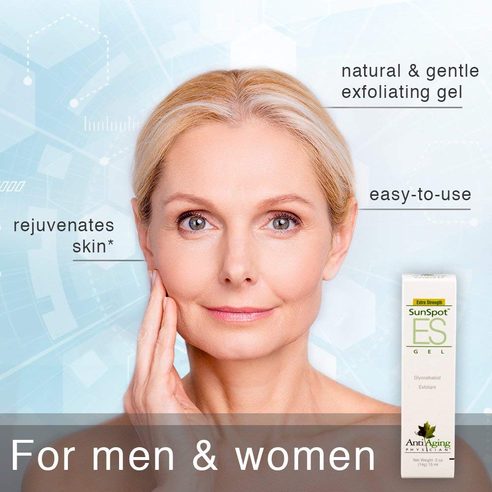 Lane Innovative - SunSpot ES, Natural Exfoliating Gel, Skin Rejuvenating Ingredients, Including Aloe Vera and Tea Tree Oil (0.5 Ounce, Pack of 2)