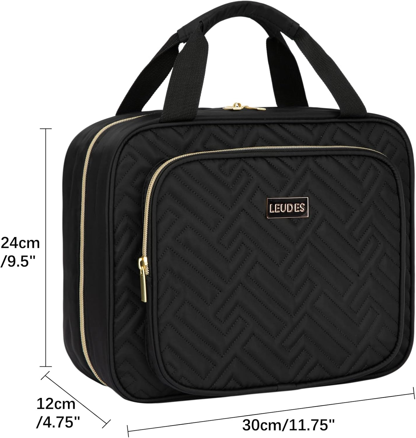 Leudes Travel Pill Bottle Organizer,Medicine Organizer and Storage,Home Medication Bag, Cases,Carrier for Pills,Vitamin,Fish Oil,Supplements for Women and Men (Large, Black)