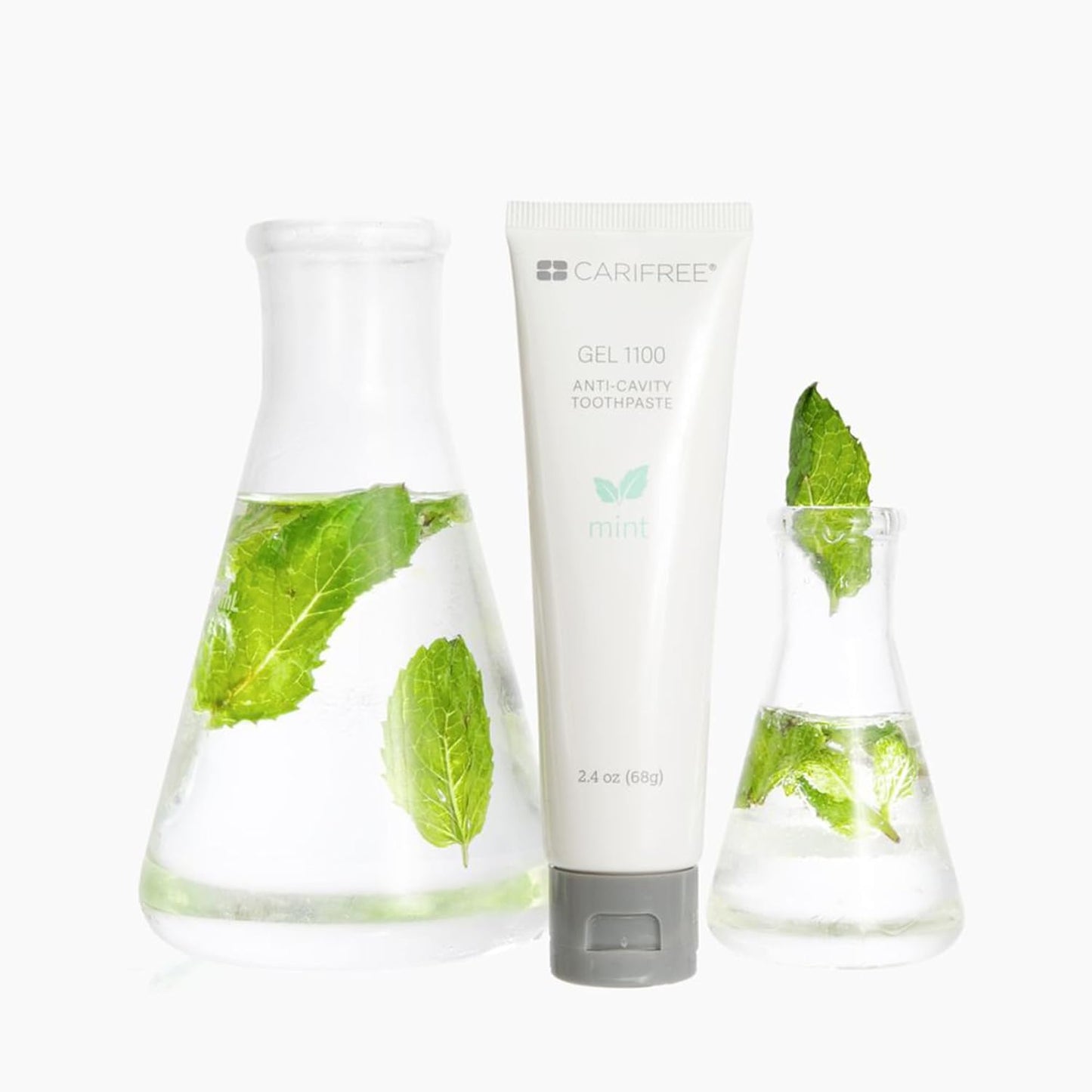 CariFree Gel 1100, Mint Flavored, Anti-Cavity Fluoride Toothpaste with Nano Hydroxyapatite for pH Neutralization, Enamel Protection, Dentist Recommended for Kids and Adults (Pack of 4)