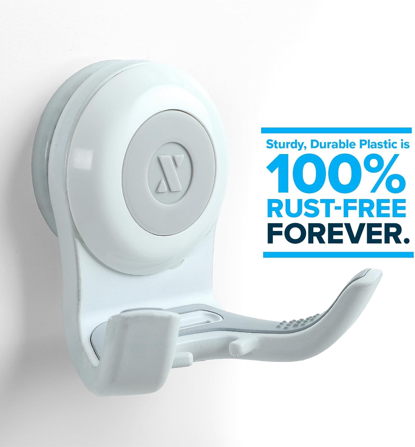 SlipX Solutions On The Dot Power Lock Suction Cup Hook, Razor Holder & Phone Cradle (Perfect for Shower & Mirror, Holds 11 lbs), No-Drilling, No Tools, Rust-Proof, Waterproof, Removeable