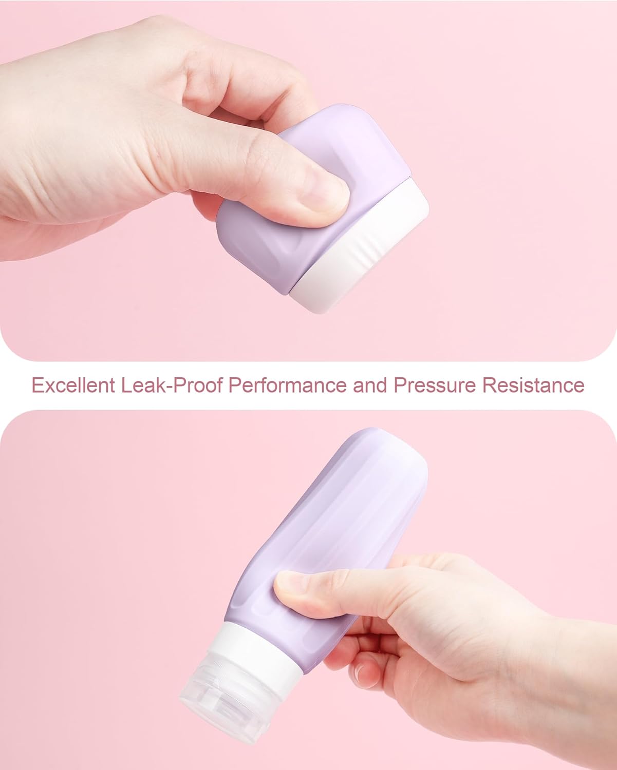 Travel Bottles for Toiletries 8 Pack, Travel Size Toiletries, Tsa Approved Travel Size Containers 3oz, with Travel Essentials Clear Bag, Leak Proof Silicone Squeezable Creams Jars