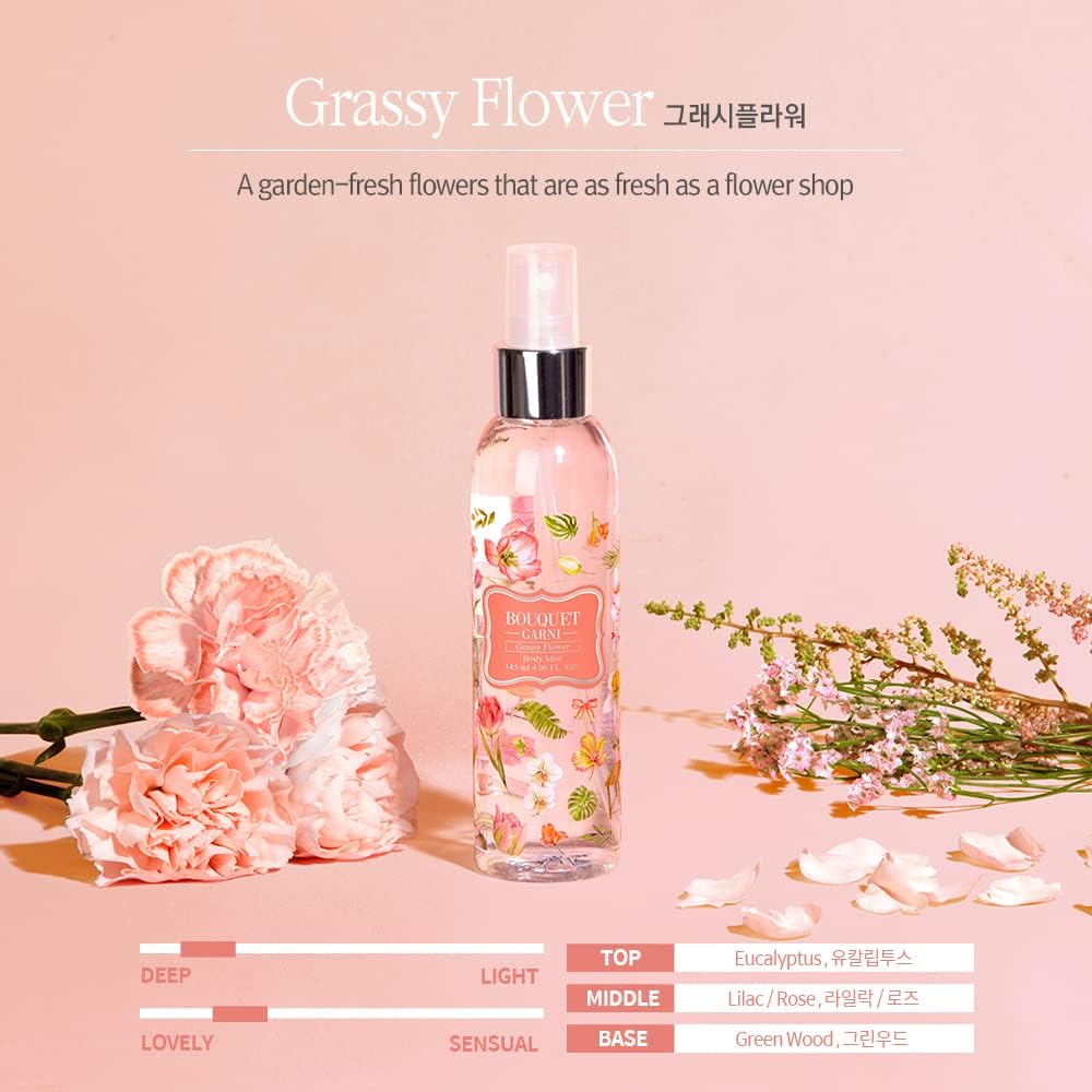 Bouquet Garni Fragranced Body Mist Grassy Flower 4.9 Fl.Oz