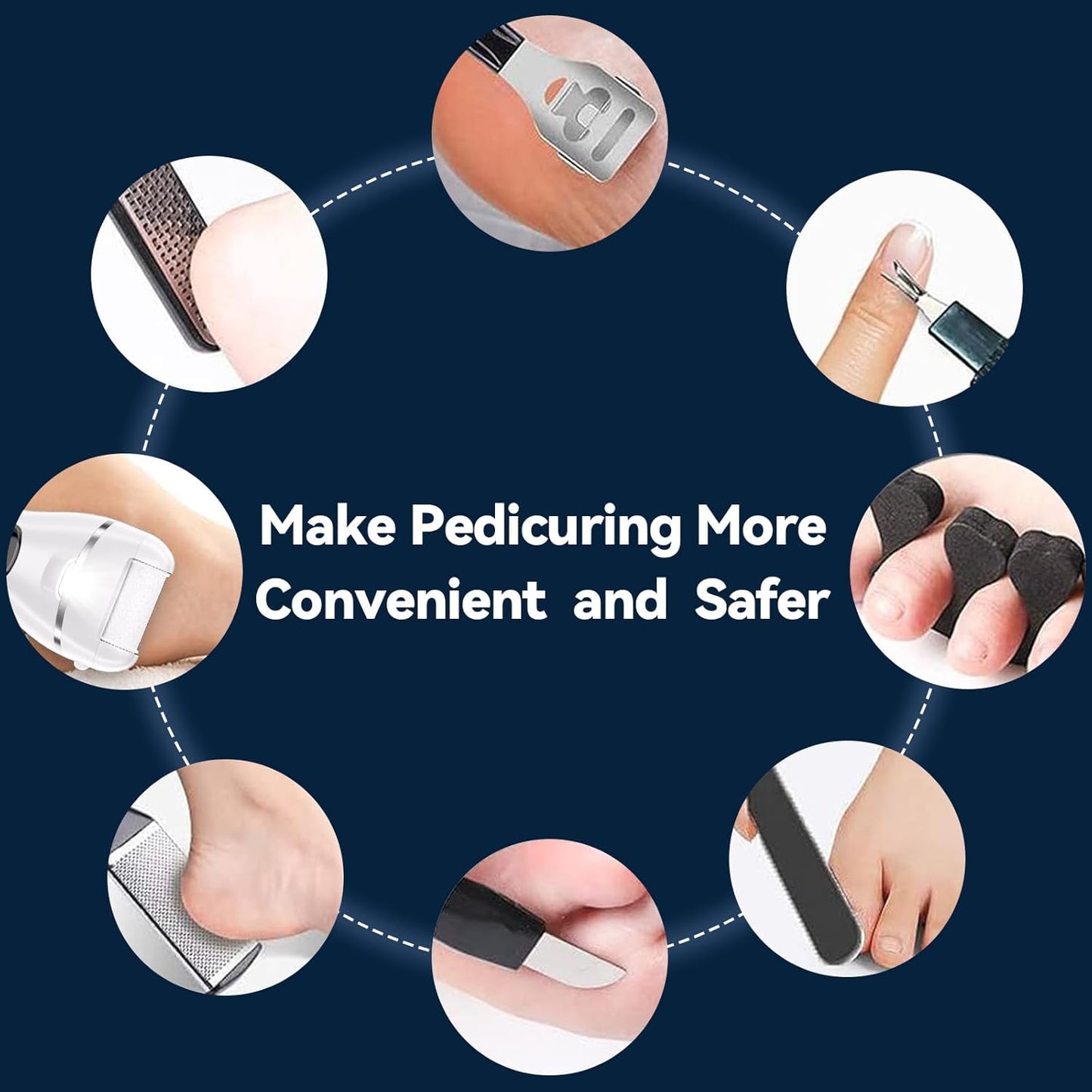 Electric Callus Remover for Feet with 3 Roller Heads 2 Speed Rechargeable Waterproof Professional Pedicure Kit 17 in 1 Foot File Tools Perfect for Dead Hard Cracked Dry Skin