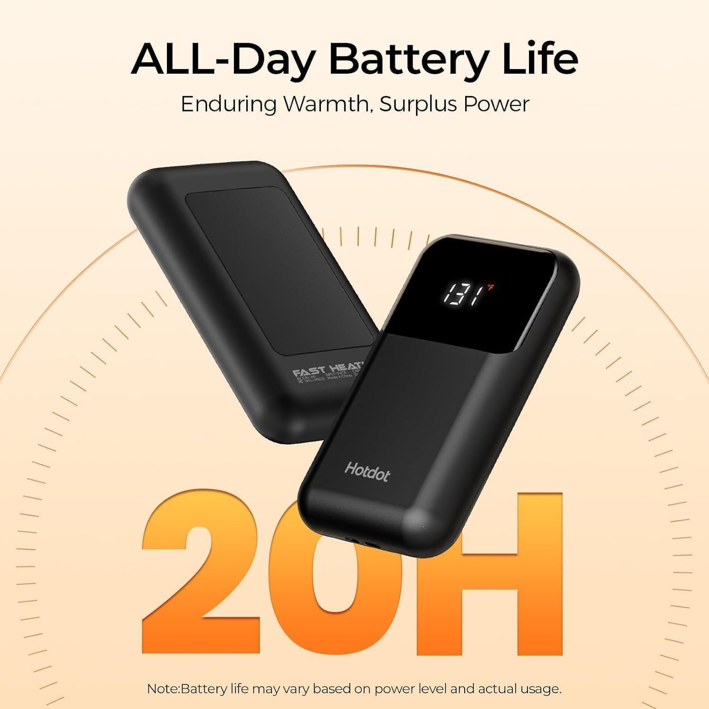 AI Hand Warmers Rechargeable 2 Pack, 4 Heat Levels (104–131°F), Real-Time Temp & Battery Display, Electric Hand Warmers, Fast Heating, Fits in Gloves/Pocket, Gifts for Women & Men