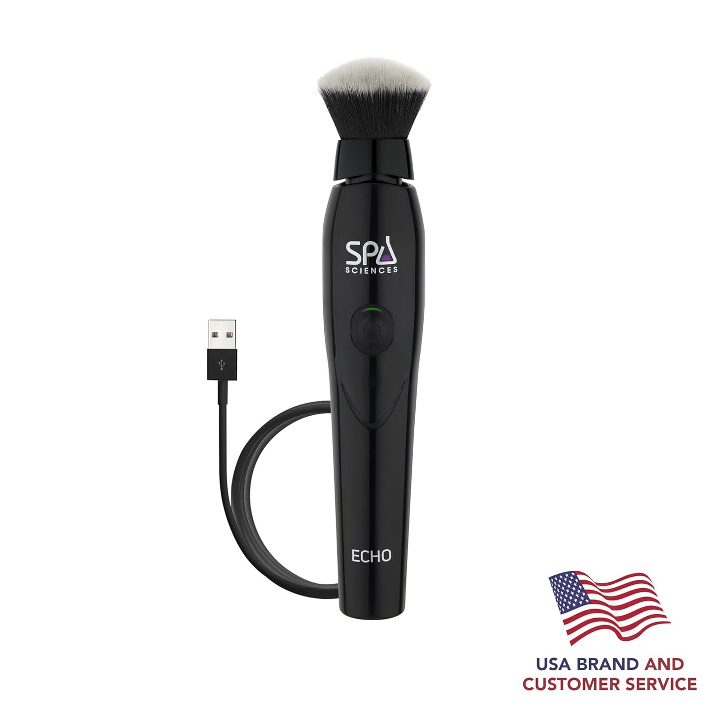 Spa Sciences ECHO - Makeup Brush for Flawless Blending, Contouring, Highlight & Airbrush Finish - 3 Speeds - Rechargeable