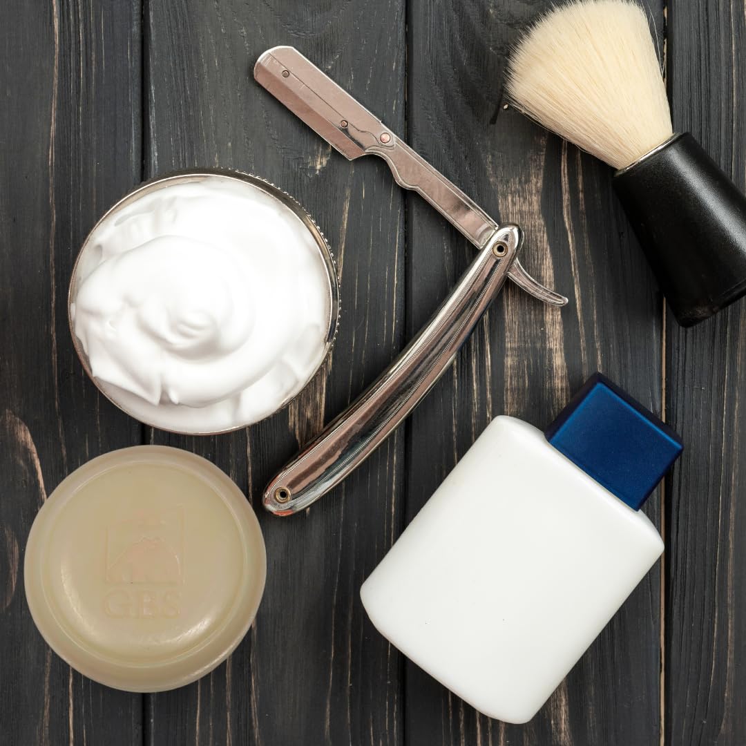 G.B.S Men's Lavender and Citrus Shaving Soap 97 Percentage All Natural Enriched with Shea Butter and Glycerin, 3-Ounce, Pack of 1