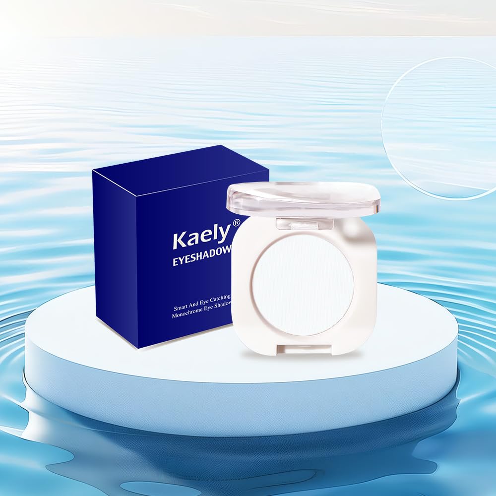 Matte White Single Eyeshadow Makeup, Neutral Cream Powde Eye Shadow for Women, White Matte Singles Eyeshadow Palette Pigmented Waterproof, sombras para ojos, Girls Monochrome Eyeshadows Gift 26