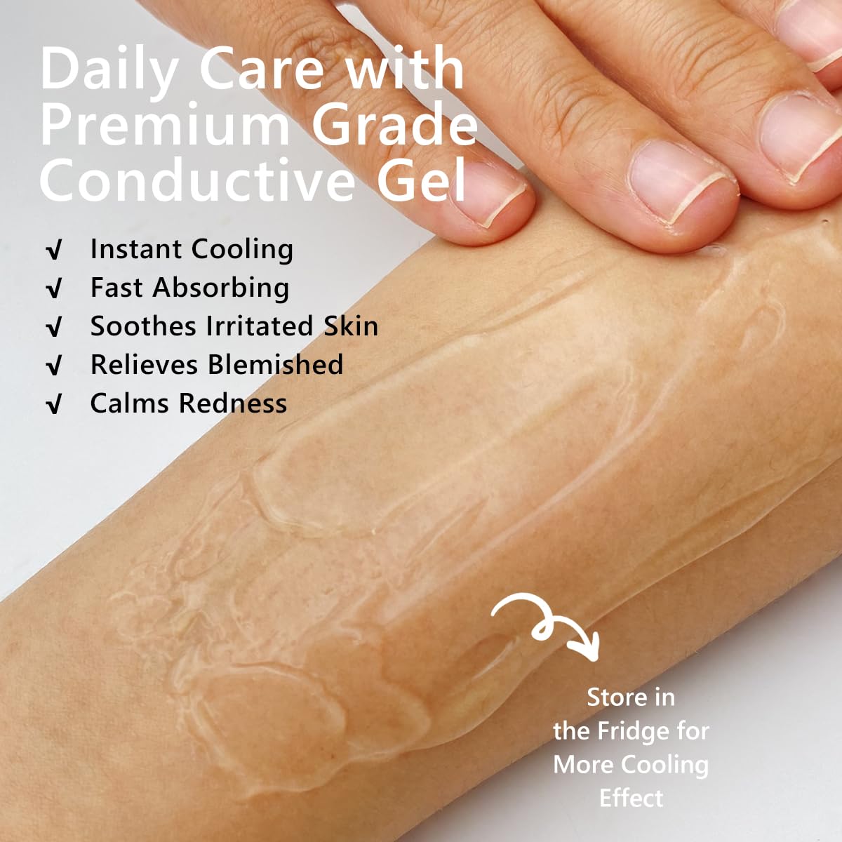Conductive Gel with Aloe Vera for Face Microcurrent, Deep Hydrating Formula Radio Frequency Gel, Fragrance-Free, Paraben-Free, 75 fl oz