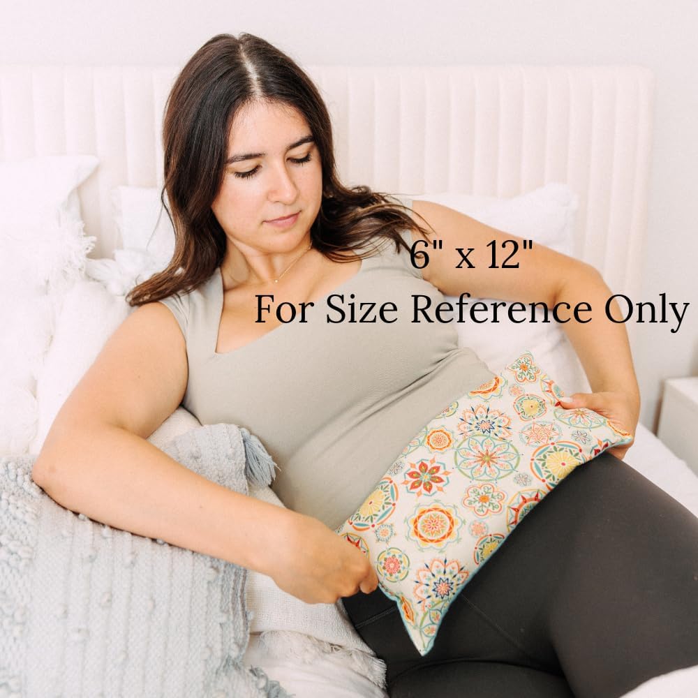 Microwavable Heating Pad, Microwave Hot Pack, Warm Compress - Ice Pack, Cooling Freezer Bag, Cold Compress - Filled with Flax Seed & Your Choice of Dried Herbs - Various Sizes Available