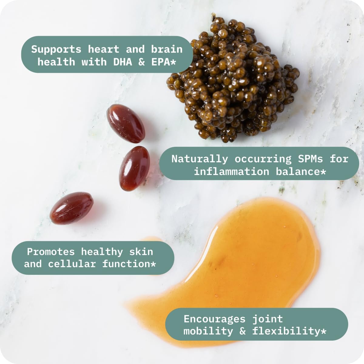 BodyBio Resolvin - Specialized Pro-resolving Mediators SPMs with Herring Caviar Extract - Support Healthy Inflammation Response, Skin Repair, Joint Comfort & Brain Health