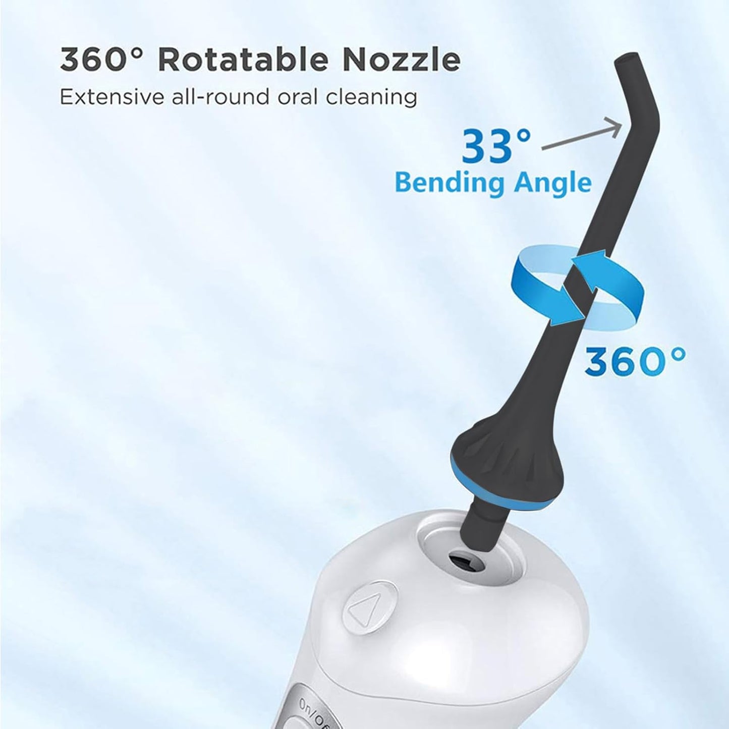 Water Flosser Replacement Tips for Mospro, Nicwell, Nicefeel, Oralfree, Jet Nozzel Black 3 PCS