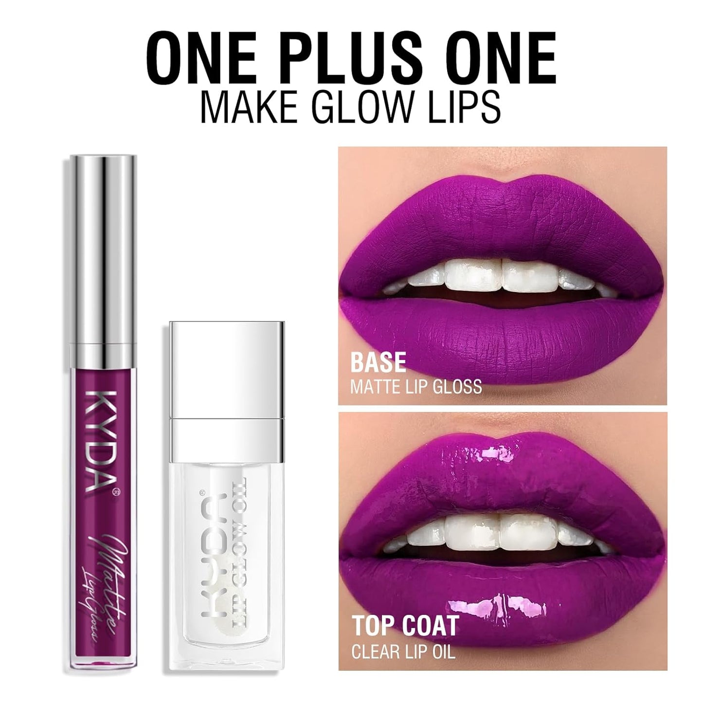 KYDA 10 Colors Lipstick Set, 5 Matte Velvet & 5 Shimmer Metallic Lips Color, Non-Stick Cup Long Wear Lip Glaze, High Pigmented Lipstick Cosmetic Gift Kit for Glossy and Full Matte Lip Gloss