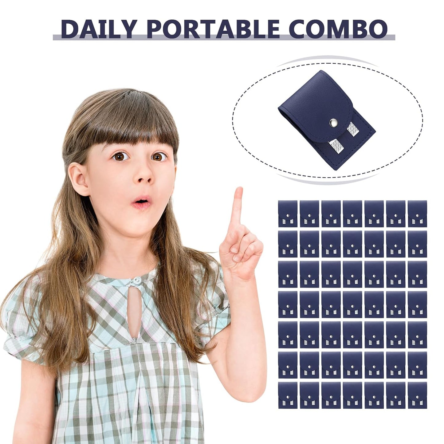 Geosar 50 Set Travel Manicure Kit Nail Clippers Pedicure Professional Nail Care Tools Stainless Steel Grooming Set with Portable Travel Case Gifts for Mother Father(Navy Blue)