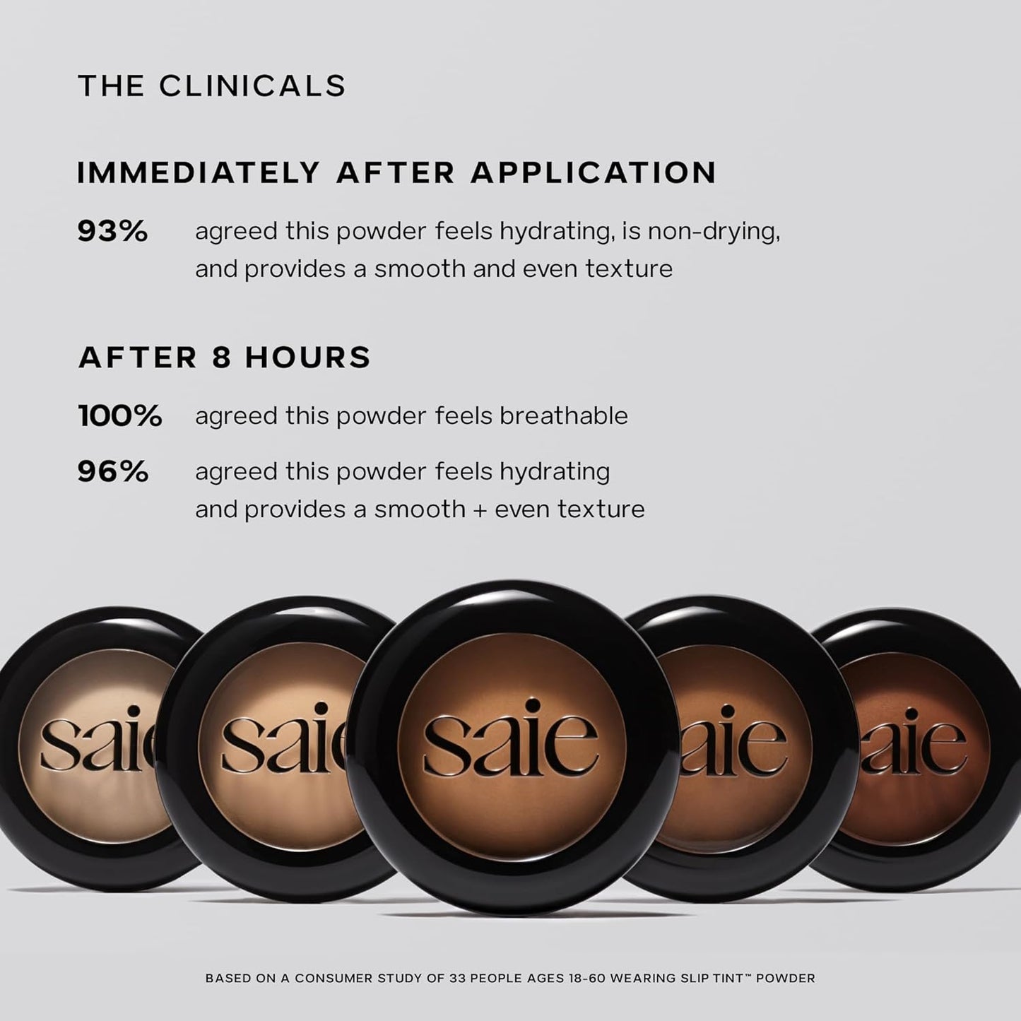 Saie Slip Tint Baked Setting Powder - Translucent Powder for Face Makeup with a Natural-Radiant Finish - Blurs, Brightens & Smooths Complexion - Translucent 2 - Light to Medium (0.24 oz)