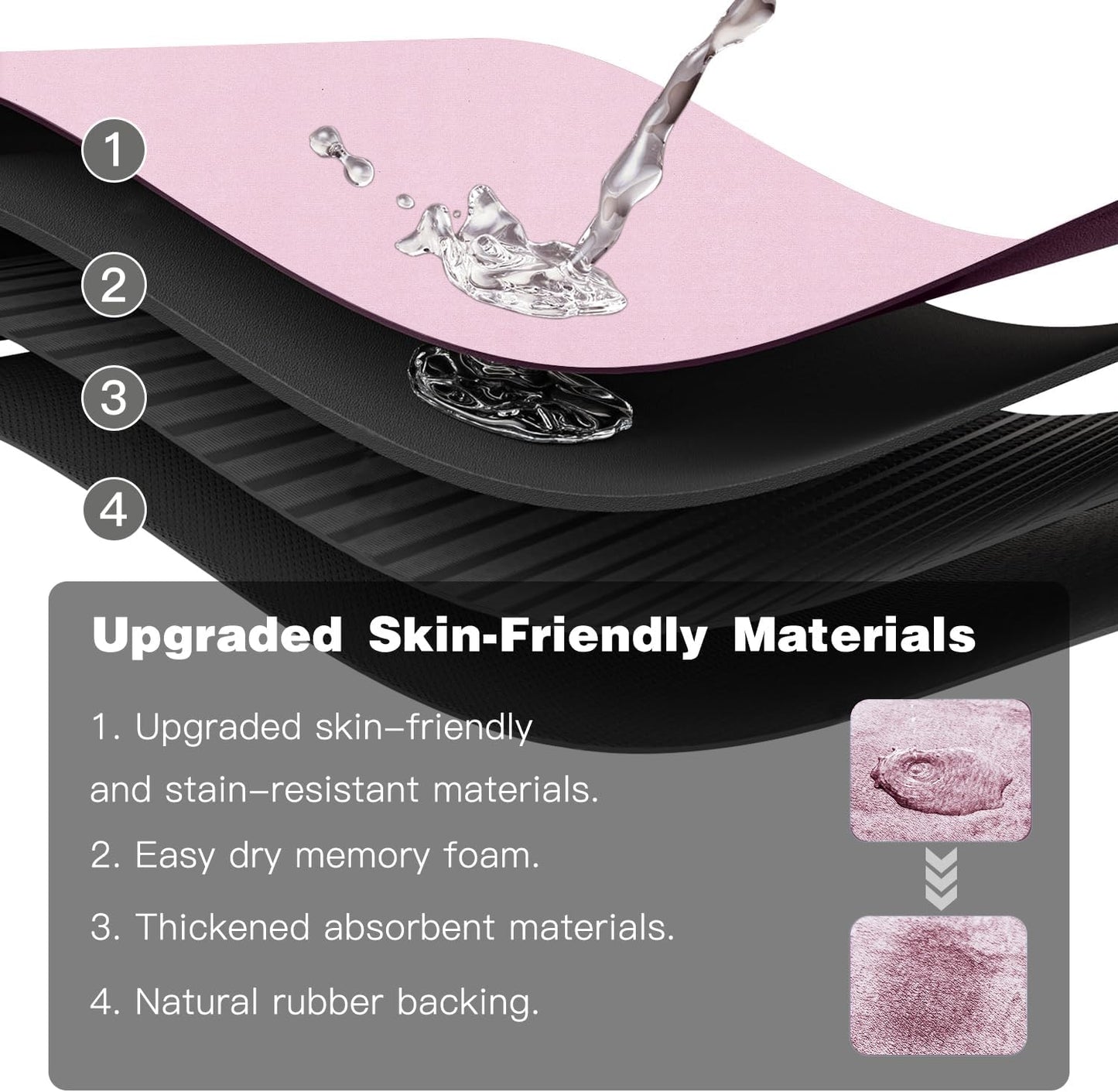 Toilet Rug, Thin Toilet Rugs U Shaped Washable Non Slip Absorbent Quick Dry Low Pile Toilet Mat, 20"x24" U Shape Pink