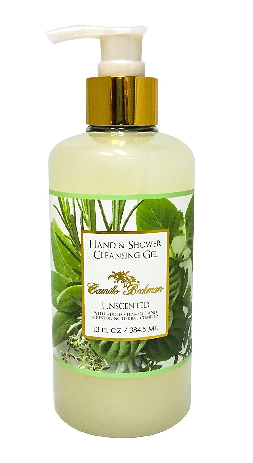 Camille Beckman Hand and Shower Cleansing Gel, Vitamin E Unscented, 13 Ounce