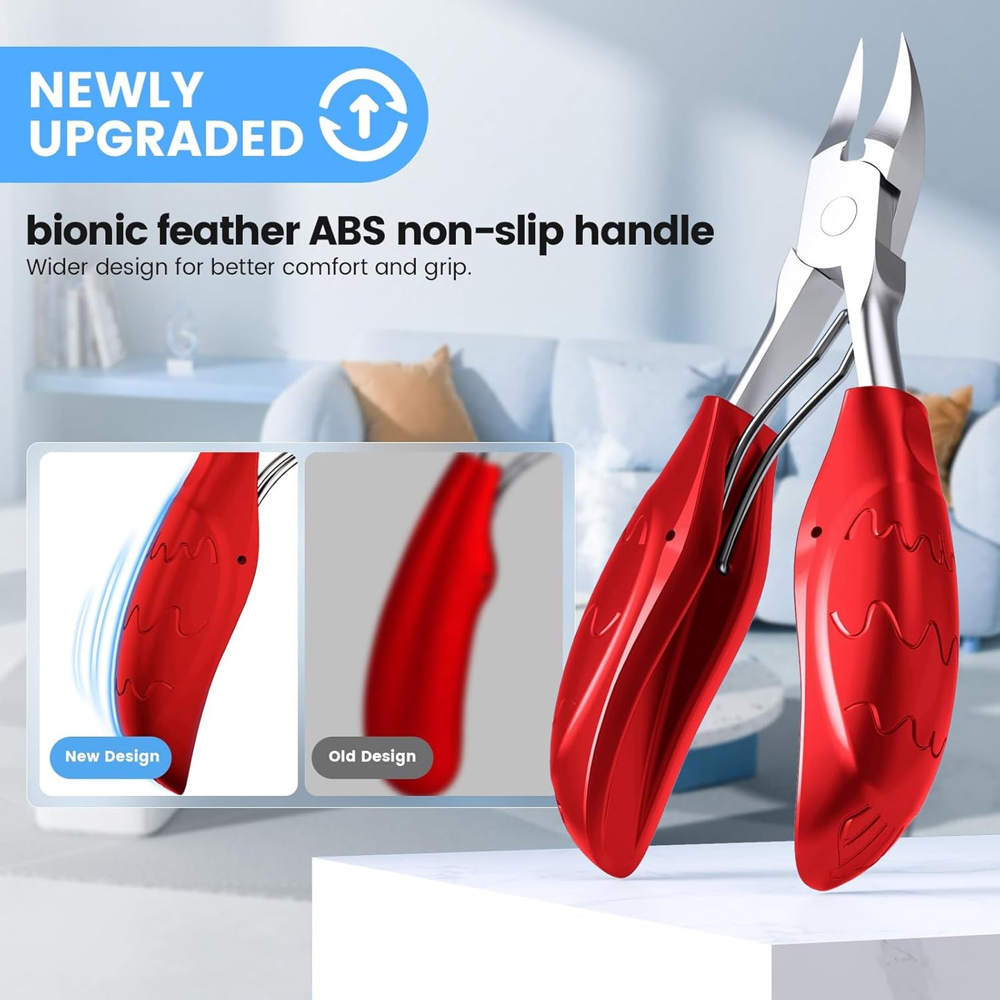 Toenail Clippers for Seniors Thick Ingrown Toenails, Toe Nail Clippers Set for Men Women, Heavy Duty Fingernail Clippers-Professional Pedicure Tools for Feet,Stainless Steel Manicure and Pedicure Kit