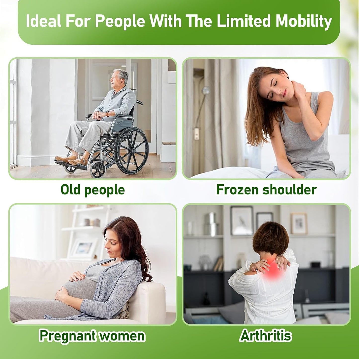 Fanwer 27.5" Long Handled Back Bath Brush for Shower, Back Scrubber for Shower with U-Shaped Curved Handle, Loofah Shower Brush Back Washer for Elderly, Men and Women, Adaptive Equipment for Shower