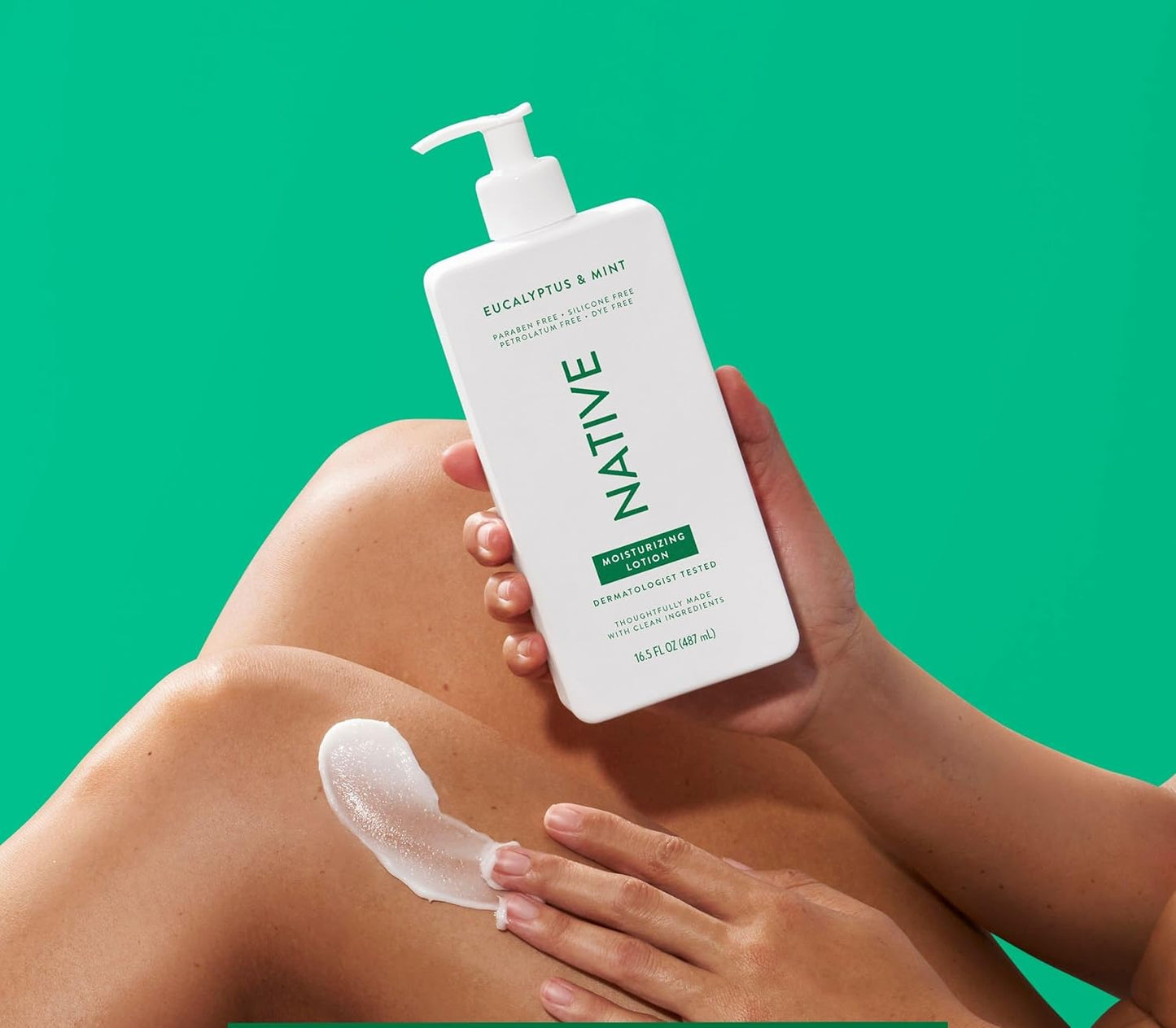 Native Body Lotion Contains Naturally Derived Plant-Based Moisturizers for Women and Men | Restores Dry Skin, Eucalyptus & Mint, 16.5 fl oz