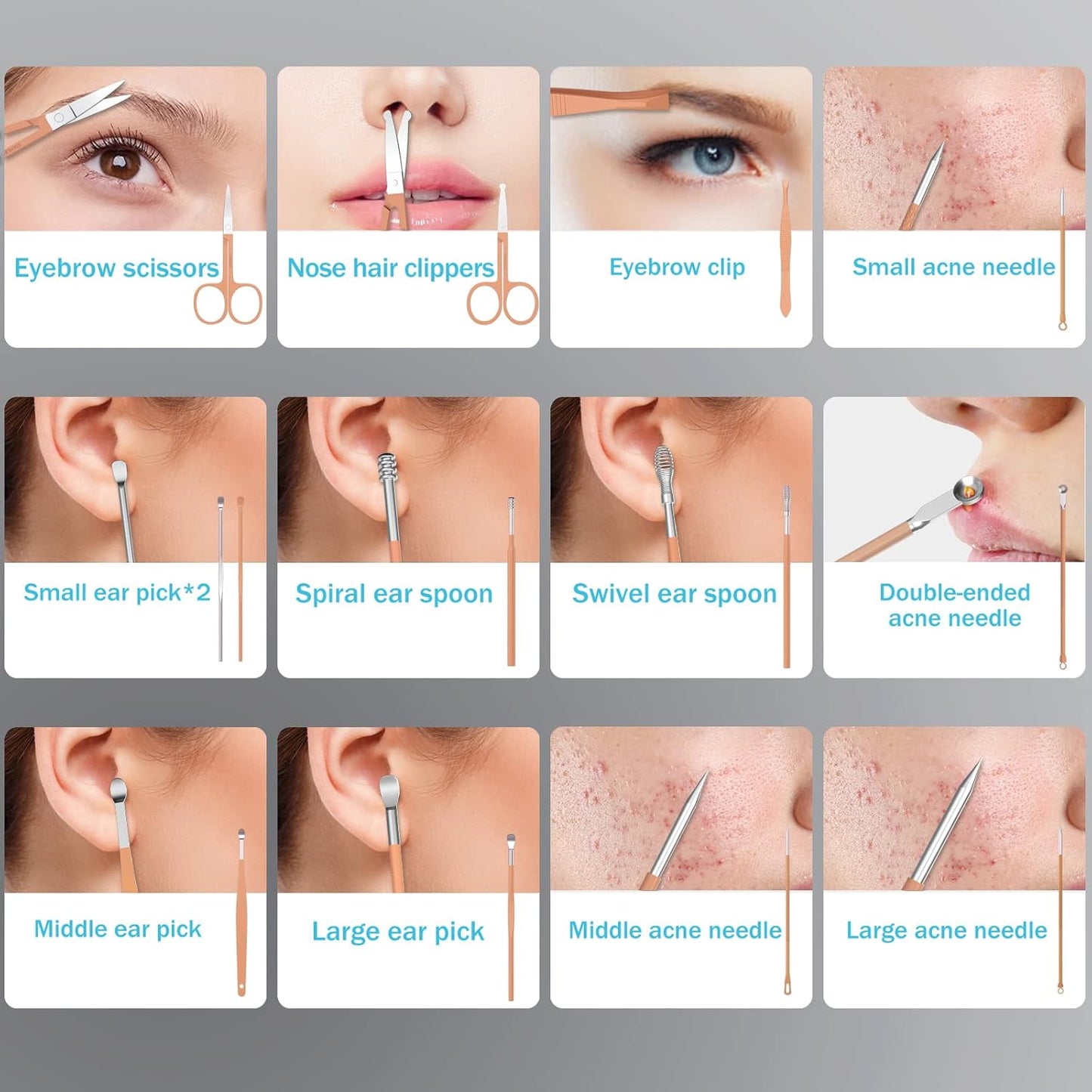 Manicure Set Personal Care, Nail Clipper Kit, Professional Nail Clipper Pedicure Set, Nail Tools with Luxurious Travel Case, Gifts for Men Women Family Friend, 31 Pieces (Pink)