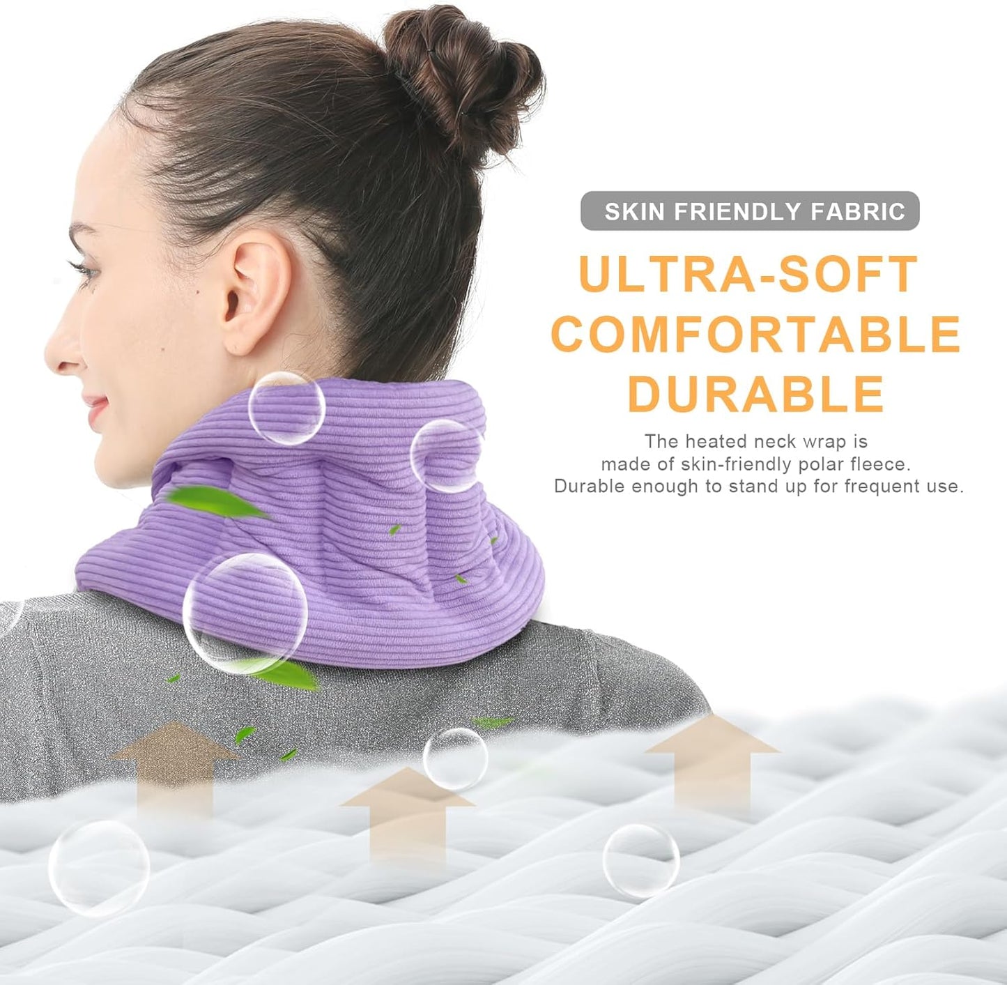 UNCN Long Heating pad for Neck and Shoulders Back 33 * 5.9" microwavable Large Moist Heat Pack Warm hot Compress Neck wrap Weighted Bag Massage Reusable Herbal Nature Calming Portable