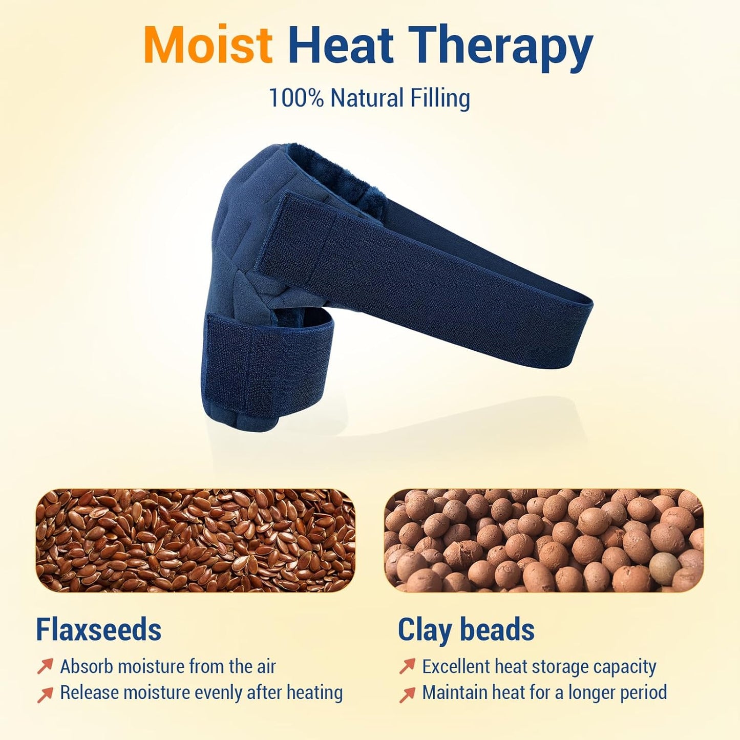 Comfytemp Microwave Heating Pad for Shoulder Pain Relief, Shoulder Heating Pad Microwavable for Rotator Cuff, Moist Heat Therapy for Muscle Aches, Joint Stiff, Recovery Gifts, XS/S