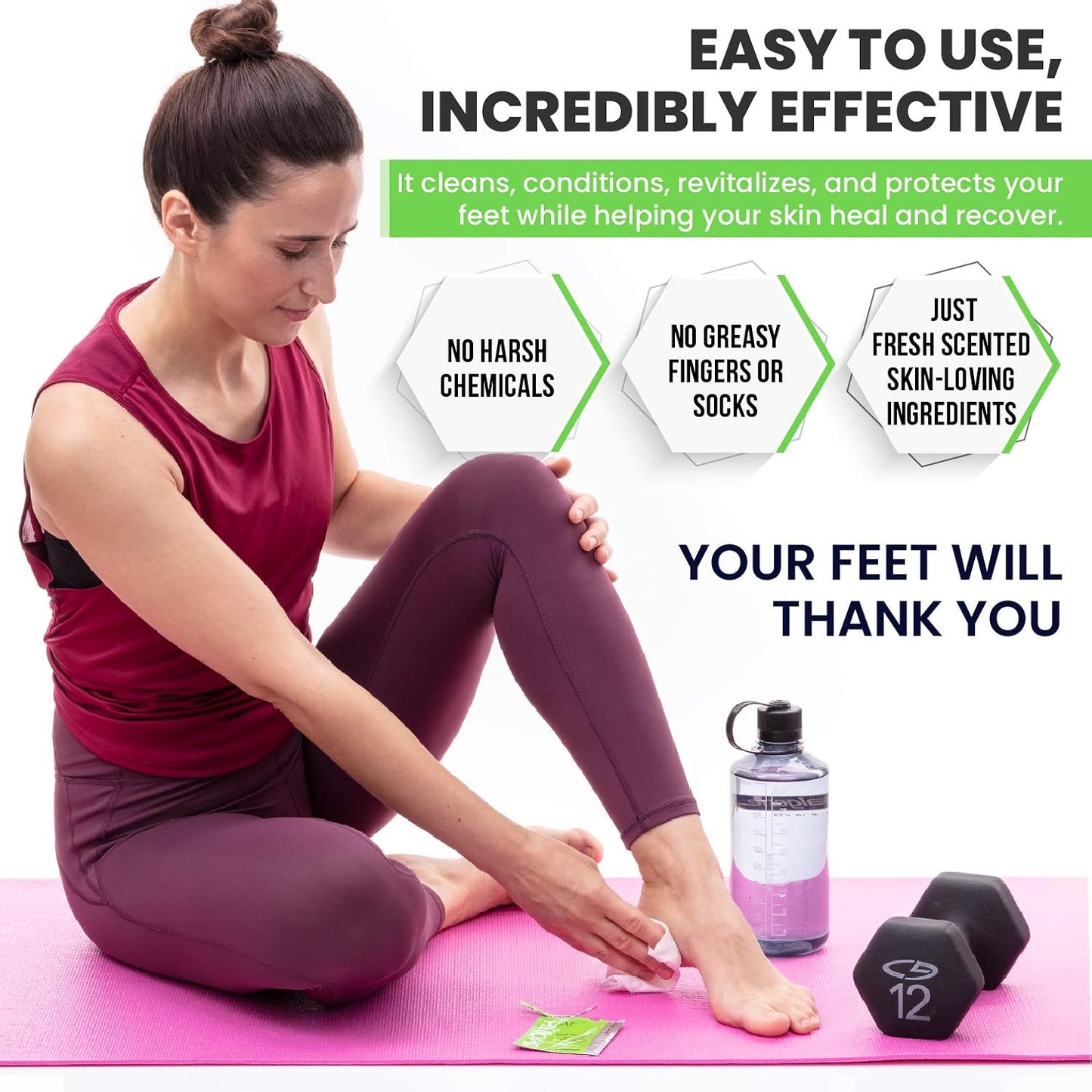 Athlete’s Foot Wipes (28 Count), Ringworm Treatment for Humans, Jock Itch Treatment: Tolnaftate 1% Antifungal Prevents, Relieves: Itching, Burning, Smelly Feet. Clinically Proven, Alcohol-Free