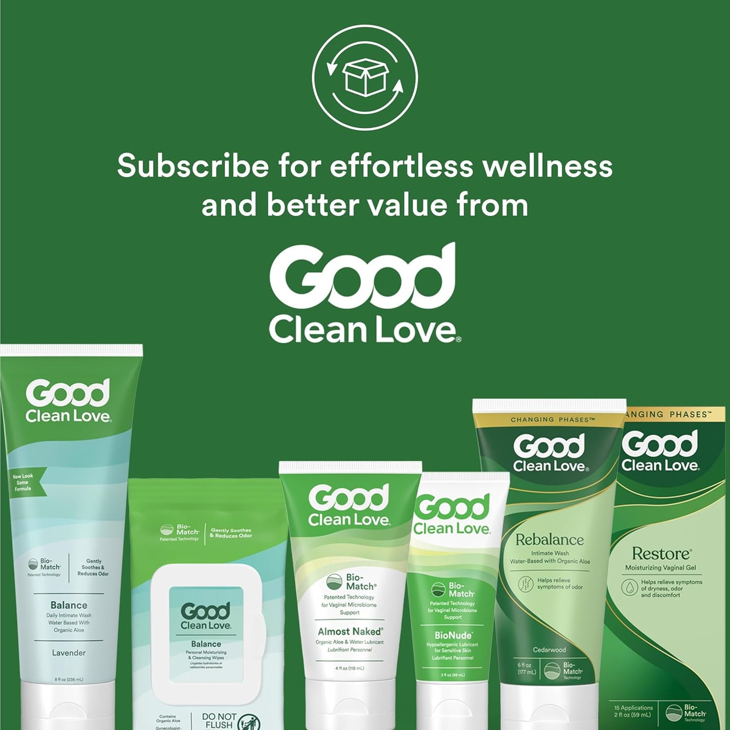 Good Clean Love Balance pH-Balanced Feminine Wipes, Supports Vaginal Health Naturally & Reduces Odor, Non-Irritating Moisturizing & Cleansing Hygiene Product Made with Organic Aloe, (12 Count)