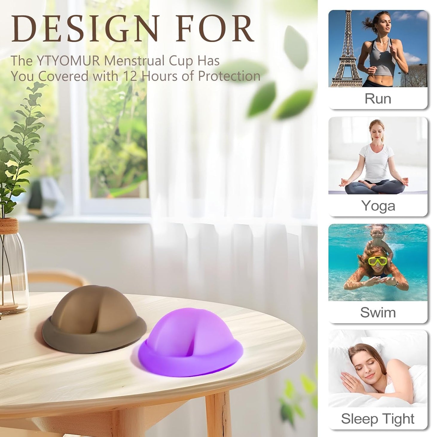 Reusable Menstrual Disc - Soft & Comfortable, Leakproof Menstrual Cup Alternative - Pack of 2 (Large Size)