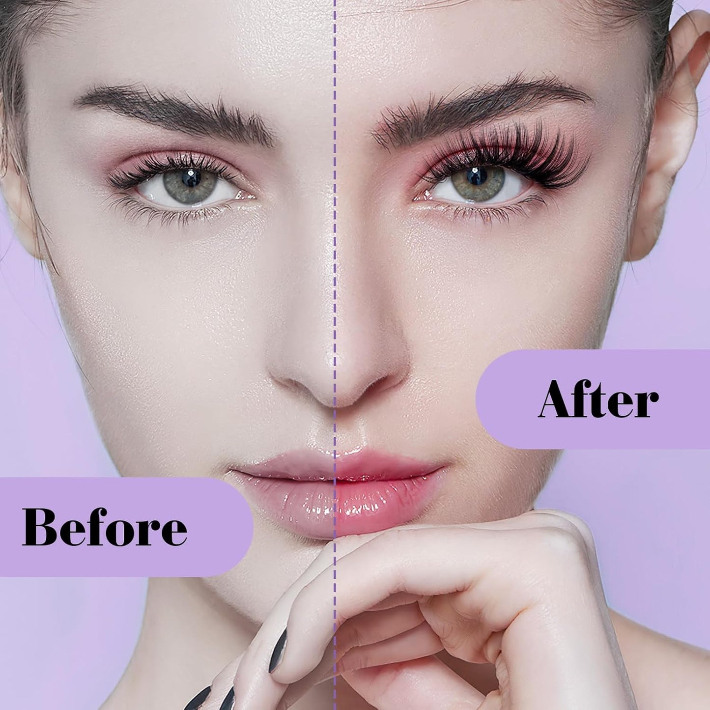 B&Qaugen Manga Lash Clusters DIY Individual Lashes 40D-D-12 300 PCS False Eyelash Cluster Manga Cluster 30D 40D 50D D Curl Eyelash Extensions at Home (40D-D-12)