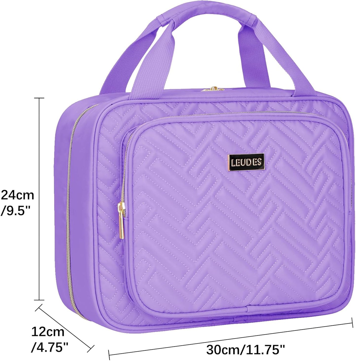 Leudes Travel Pill Bottle Organizer,Medicine Organizer and Storage,Home Medication Bag, Cases,Carrier for Pills,Vitamin,Fish Oil,Supplements for Women and Men (Large, Purple)