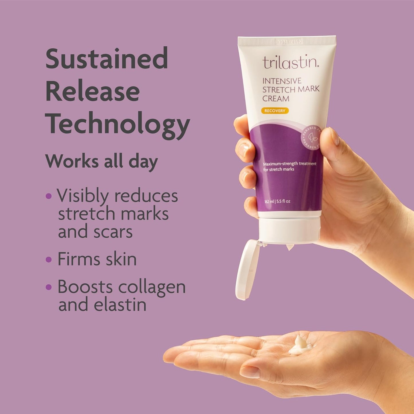 TriLASTIN Stretch Mark Cream for Pregnancy - 5.5 Oz & 3 Oz Hydro-Thermal Accelerator & Absorption Serum - Intensive Moisturizing Formula with Hyaluronic Acid - Prevent Stretch Marks During Pregnancy