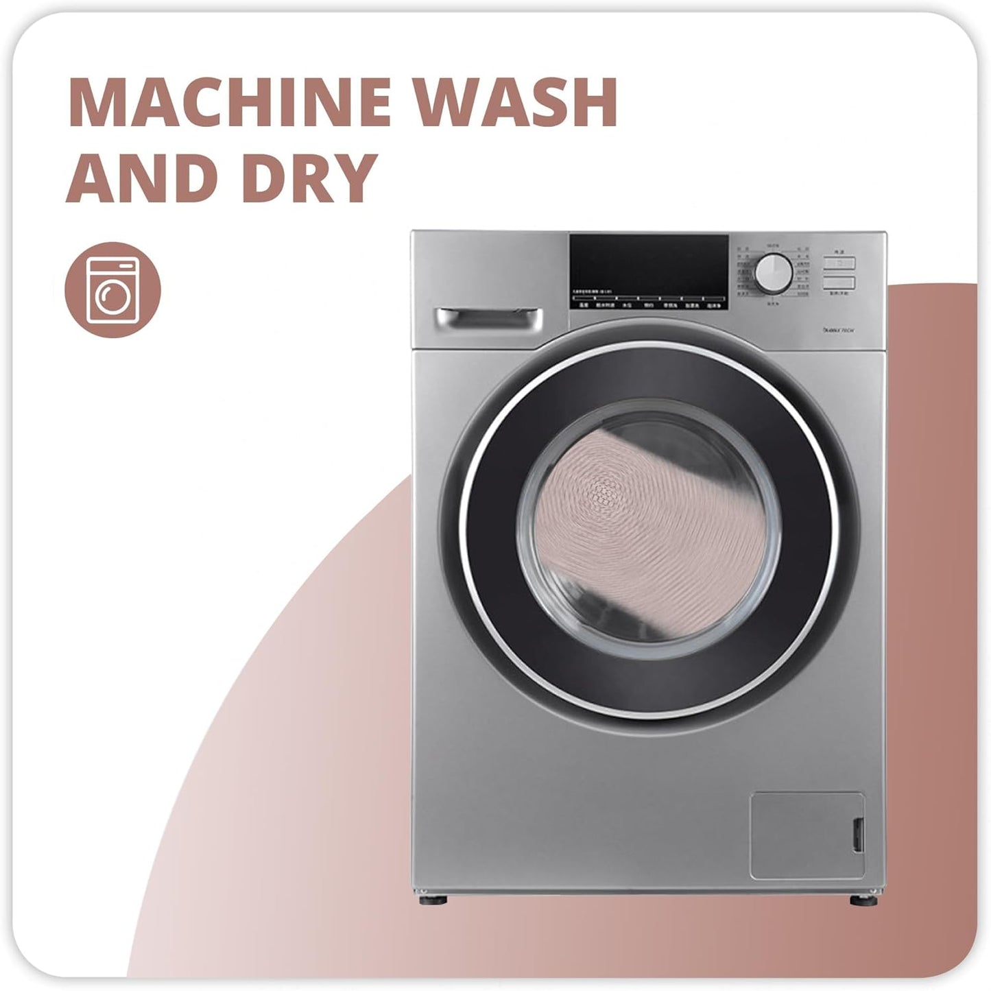 Bathroom Rugs Set 2 Pieces,Thin Bathroom Mats,Toilet Rugs,Quick Dry,Non-Slip,Machine Washable,Low Pile,Absorbent Bath Mats,Shower,Sink,Home Decor Accessories.Beige,1'5"x2'3"+1'8"x2" U Shape