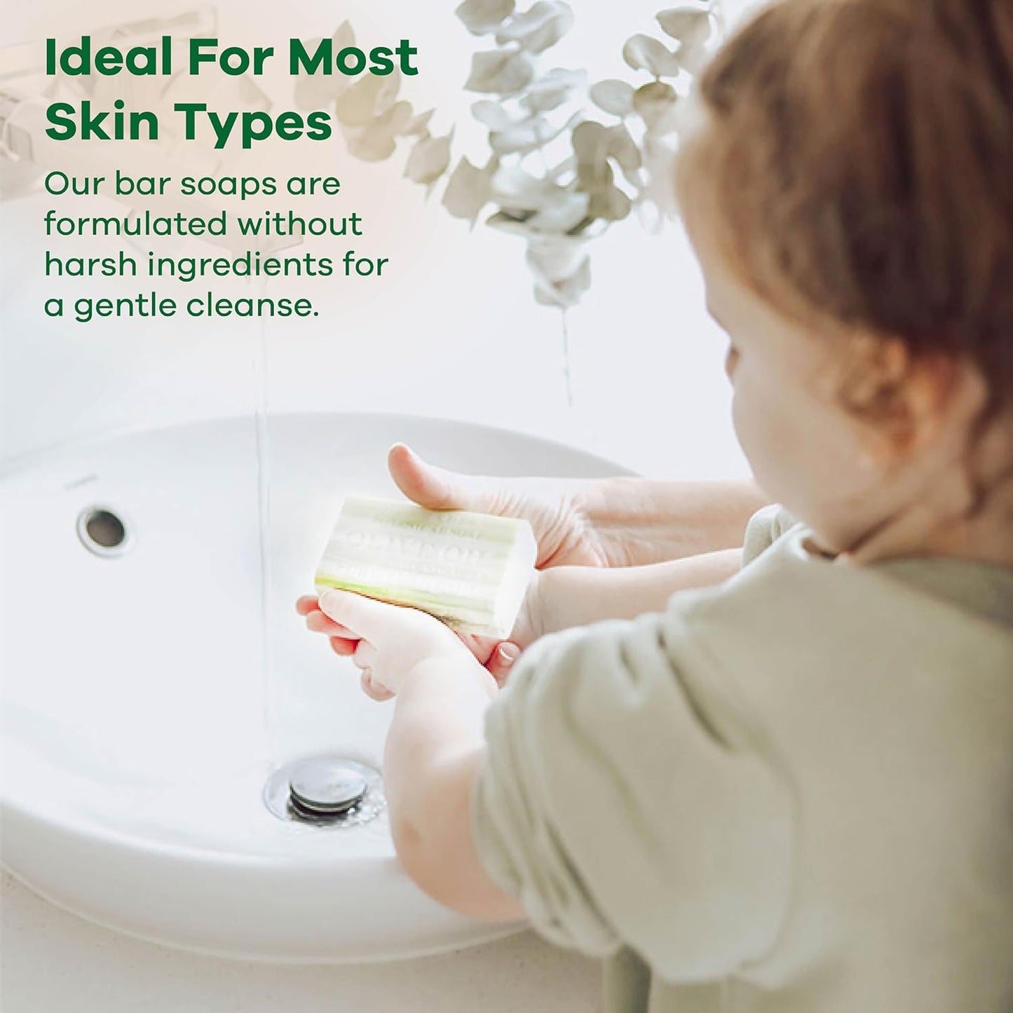 Australian Botanical Soap Tea Tree with Sage Extract 6.6 oz Luxury Soap Bars Enriched with Shea Butter, Suitable for Men, Women and All Skin Types, Pack of 4