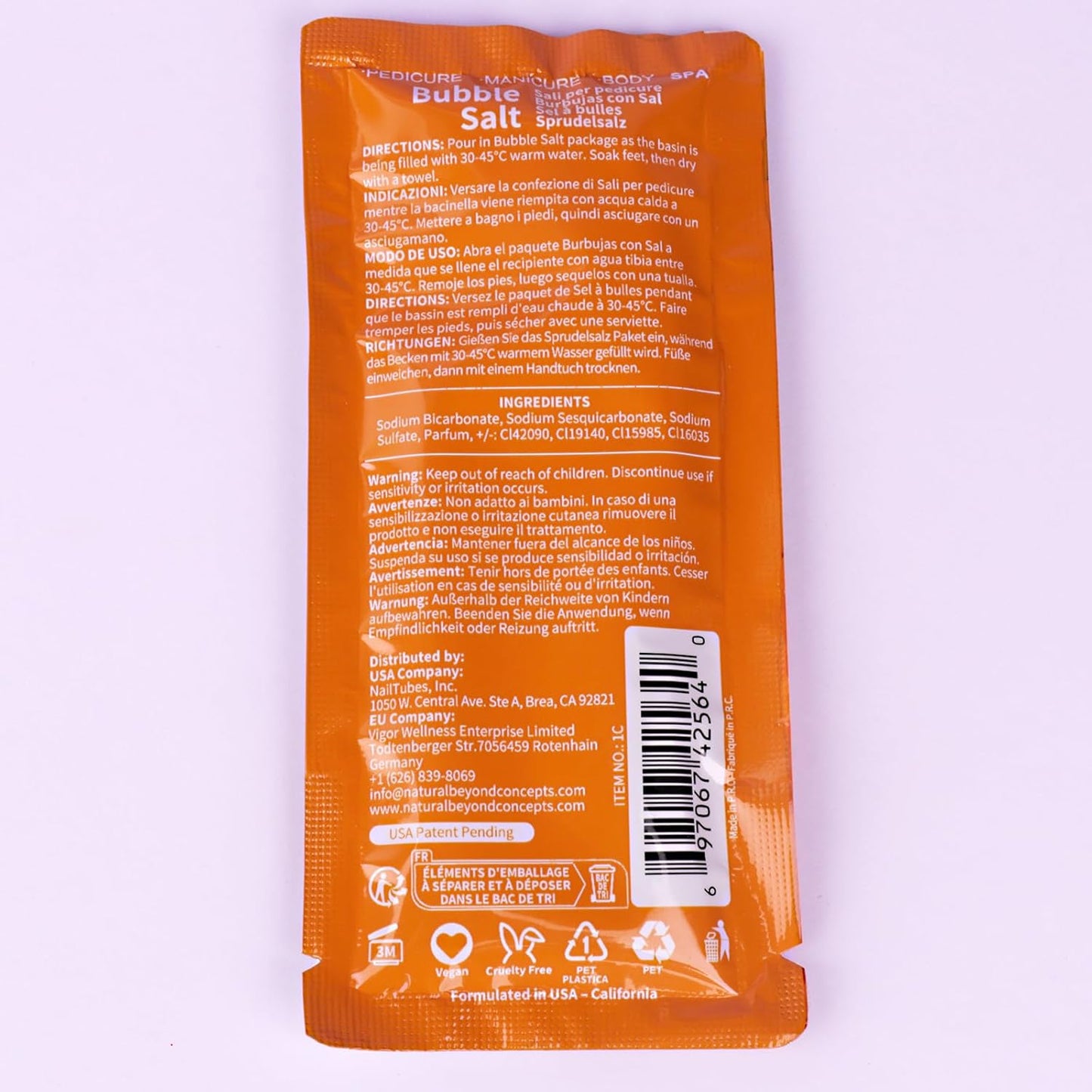 Pedicure Kit Foot Soak Set: Bubble Salt, Sugar Scrub, Massage Mask, Massage Lotion in a Box, 4 Step Foot Spa Kit for Dry Feet,Tired Feet(3 Set Mango)