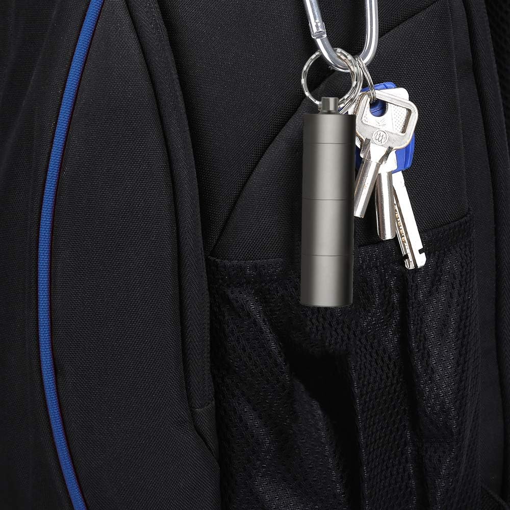 3 Packs Portable Keychain Pill Holder Case, EFFIET 3 Compartments Metal Pocket Emergency Pill Container Dispenser Box Outdoor Medicine Bottle Tin for Daily Supplyment (Mixed Color)