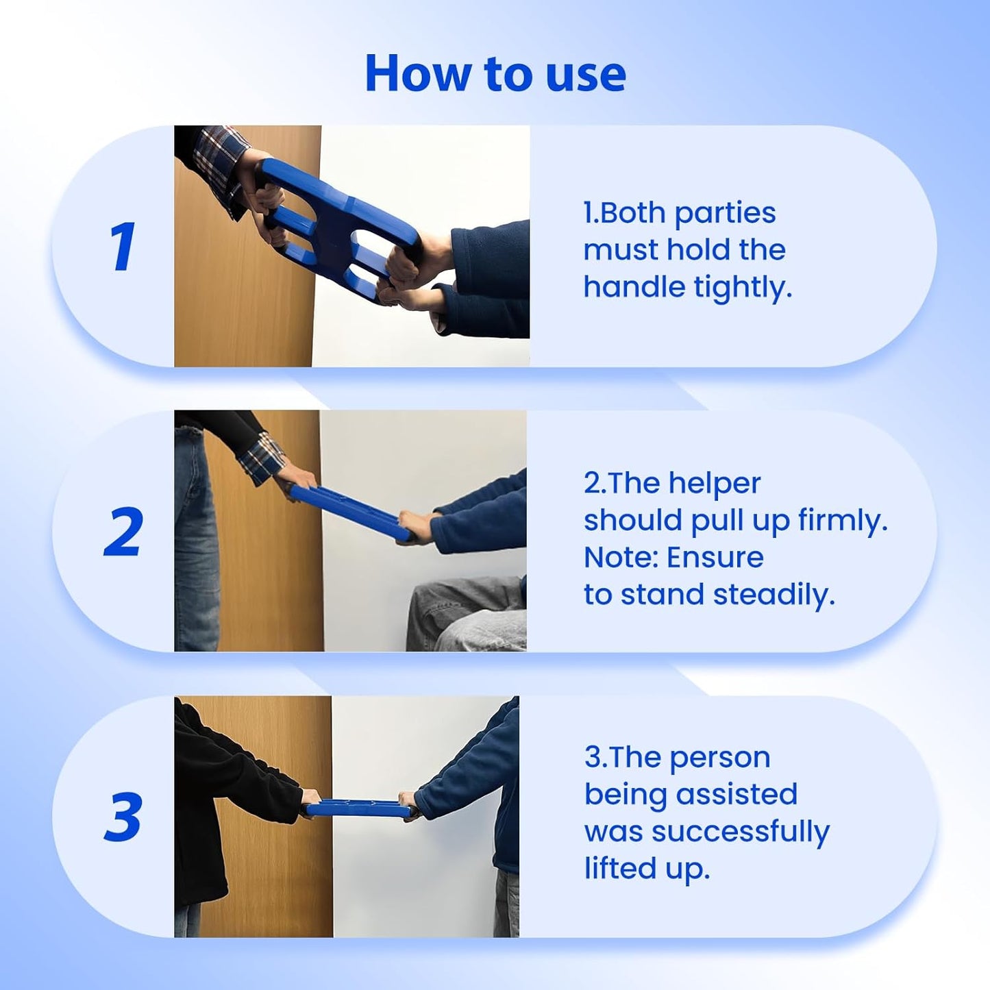 Lift Assist Standing Aid for Elderly: Portable Lift Aid Bar with No-Slip Grip Handle - Standing Aids & Supports Up to 450 lbs - Lifting Assists device to Transfer Elderly, Seniors, Handicap & Patients