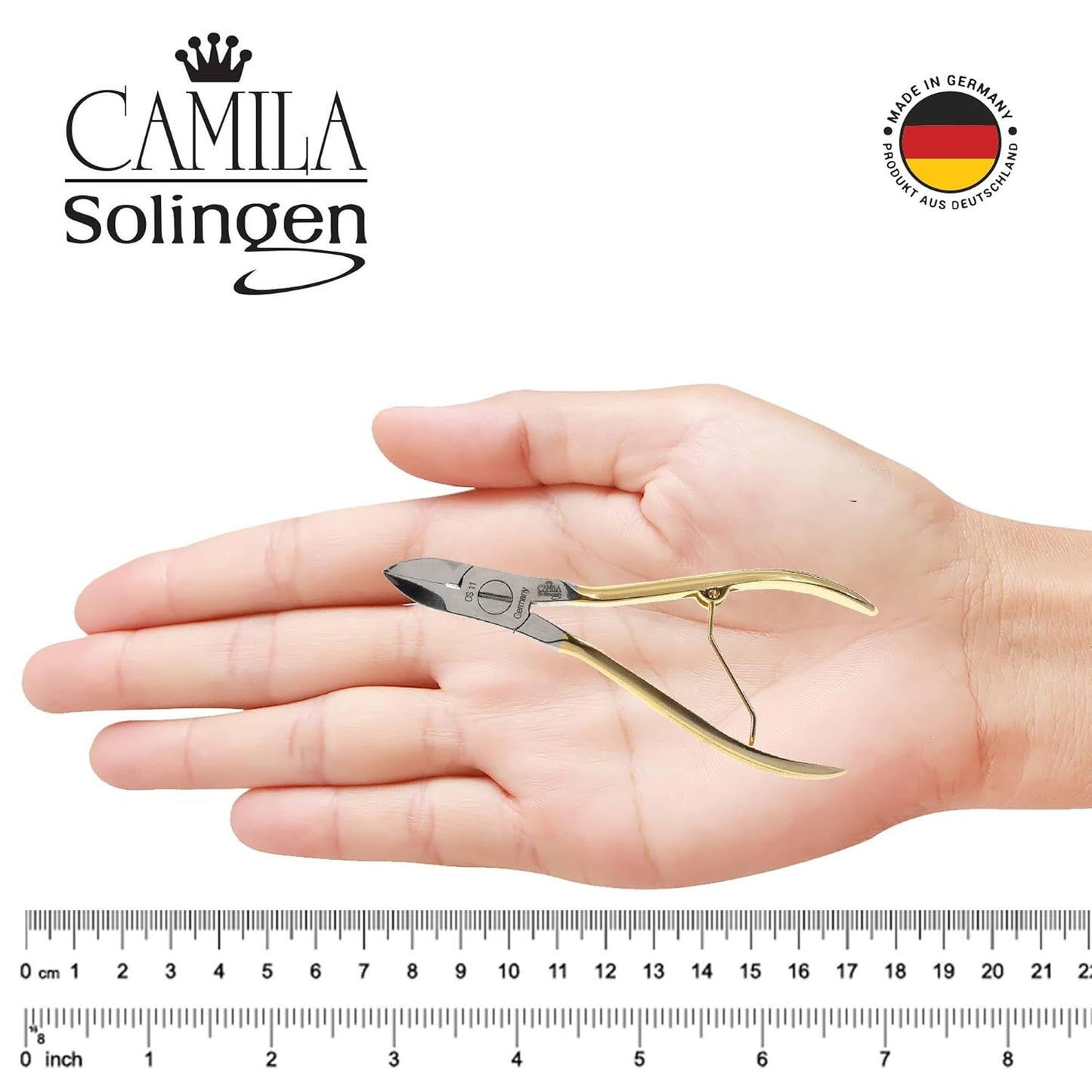 CS11-CS18 Professional 4" Fingernail Toenail Nipper/Clipper/Cutter Manicure and Pedicure Heavy Duty Precision Super Sharp Curved Stainless Steel 15mm Blade Solingen Germany