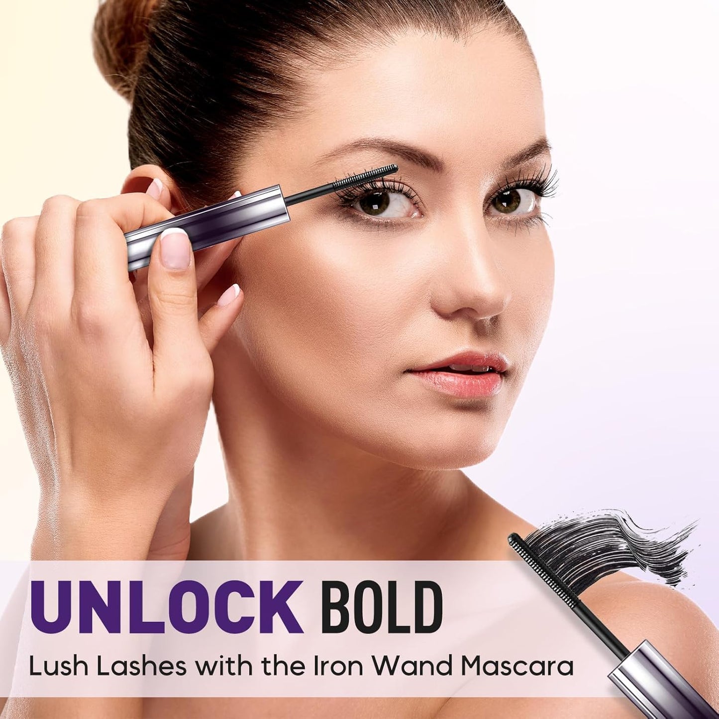 Iron Wand Mascara, 2025 New Metal Wand Mascara Volume and Length Waterproof, Long-Lasting 3D Curling Eyelash Lash Extensions Iron Mascaras (Black+Brown)