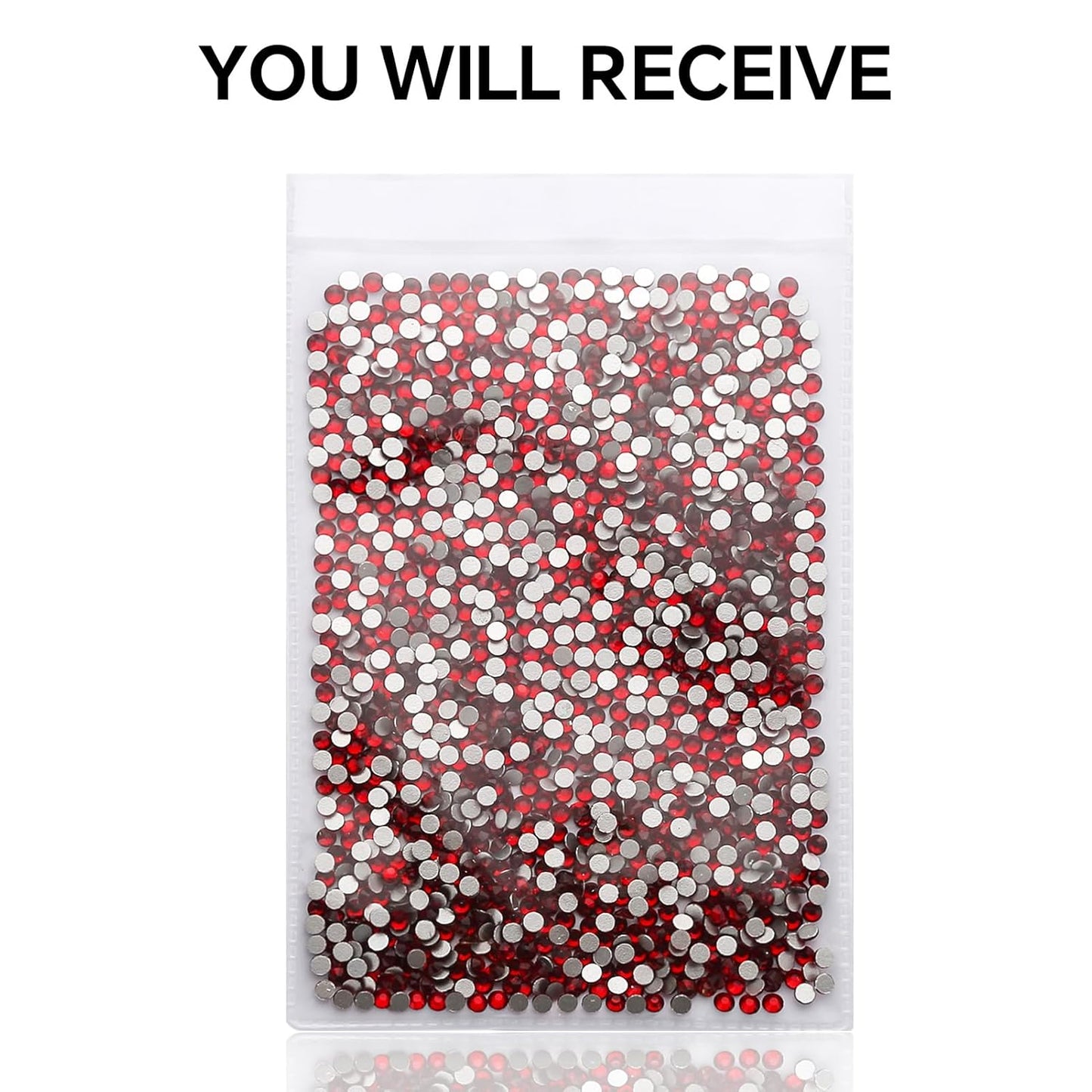 1440Pcs Siam Crystal Rhinestones,Glass Flatback Rhinestones Small Gemstones for Nail Face Makeup Art Crafts Clothes Decoration -(SS6,2.0mm,Siam)