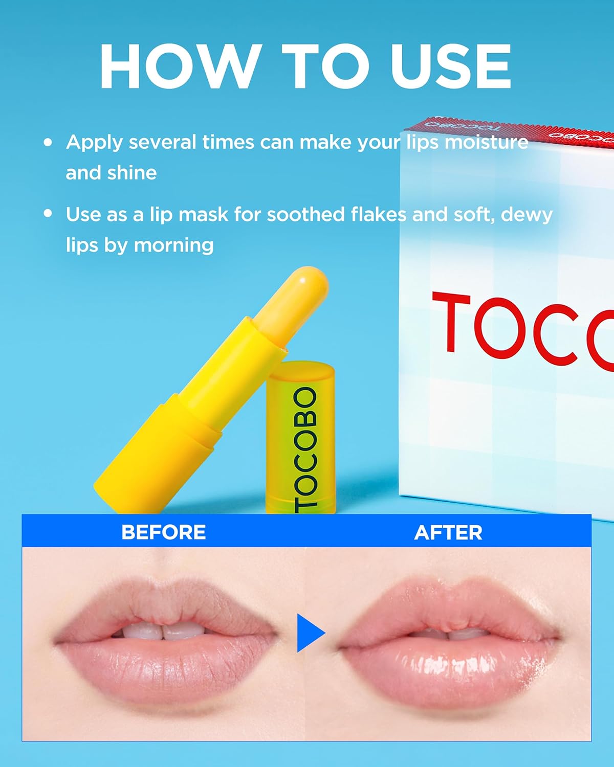 TOCOBO Vitamin Nourishing Lip Balm 19g | Nourishing Moisturizing Vegan lip Balm for Dry Lip & Natural Yellow Color