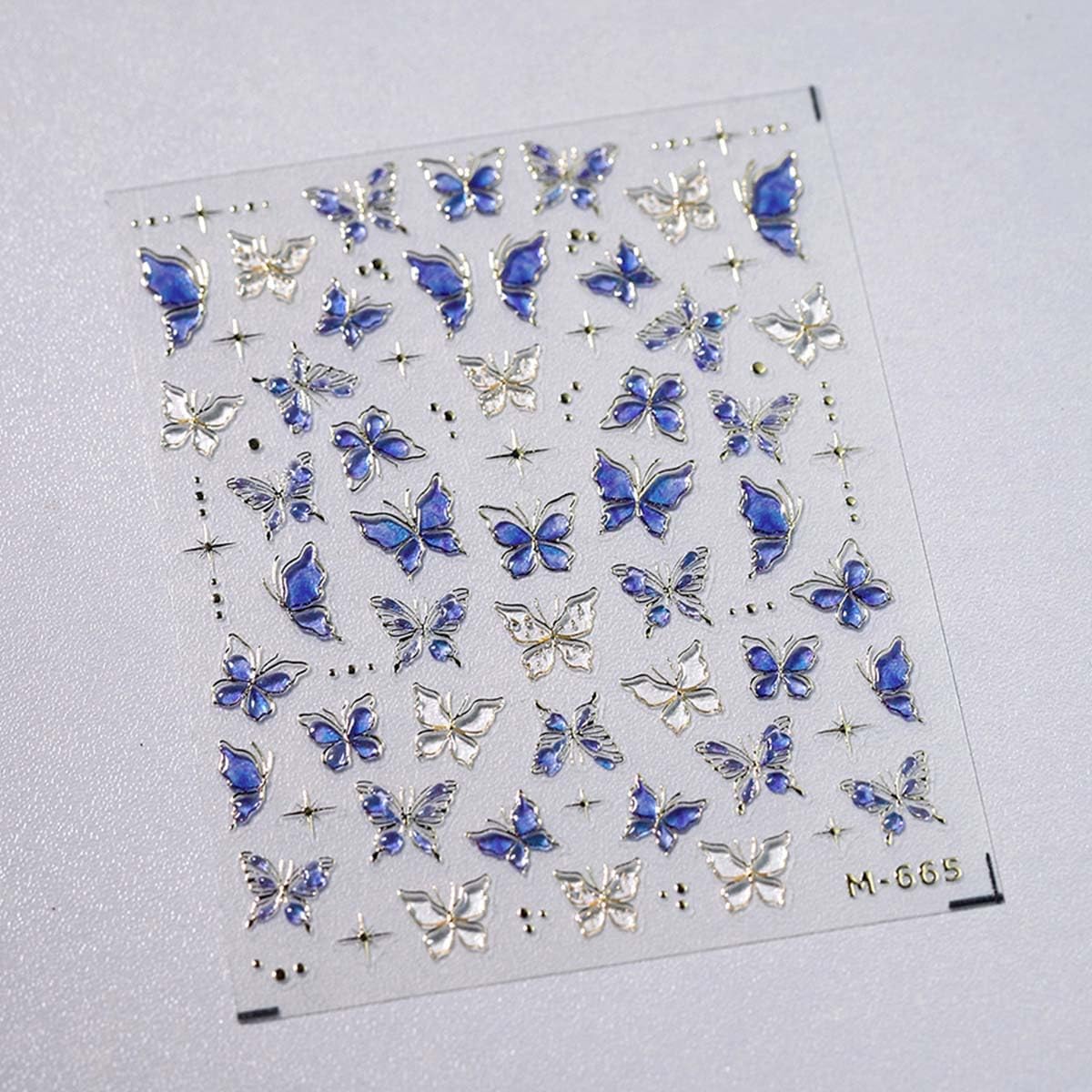 Purple Butterfly Nail Art Stickers Decals Purple Butterfly Nail Decals with Gold Accent 5D Embossed Stickers for Nails Designs Self Adhesive Nail Art Supplies & Decorations for Women Girls 1 Sheet