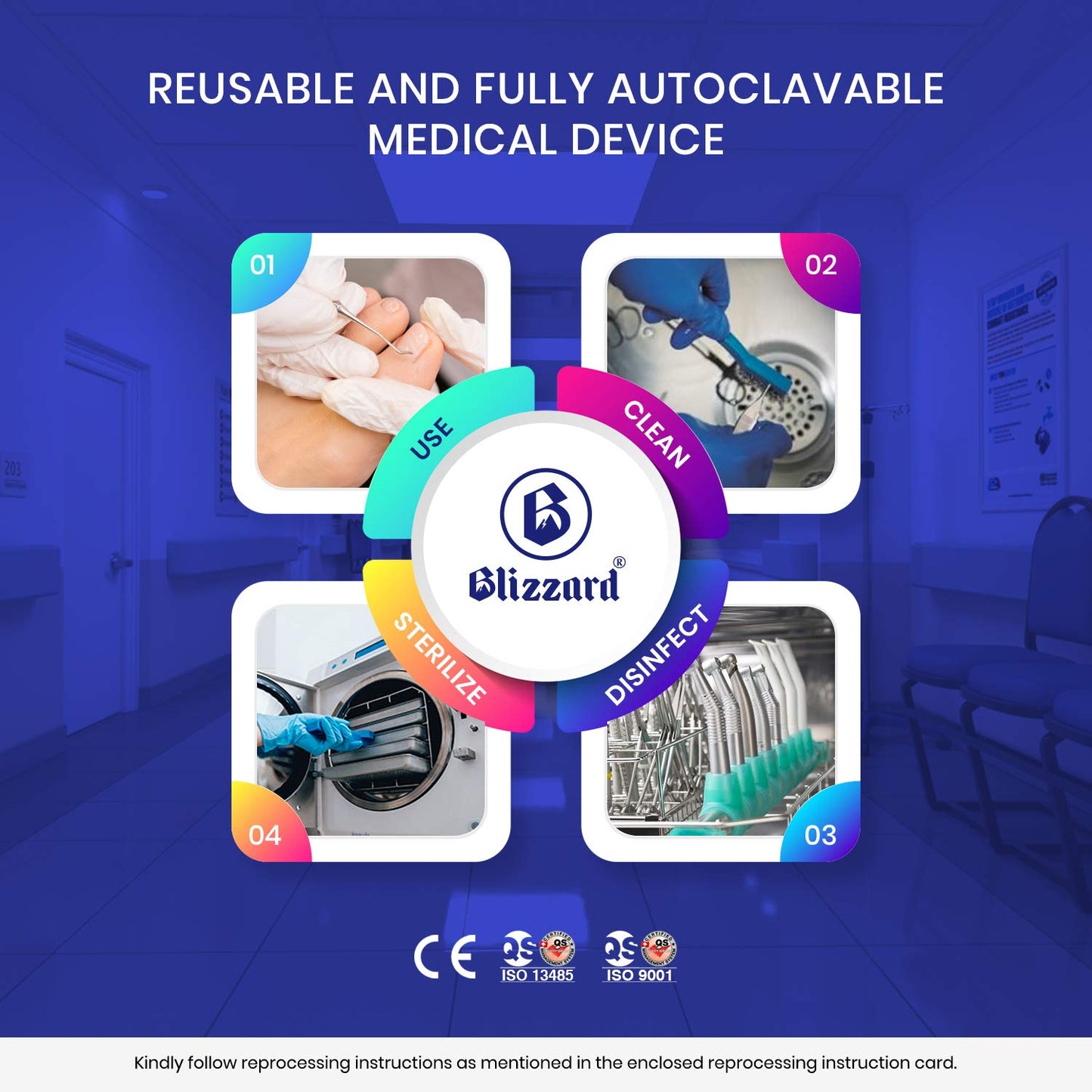 Ingrown Toenail File Set by Blizzard – 3 Piece Double-Ended Tool Kit with Blacks File, Nail Cleaner and Lifter for Cleaning and Care of Ingrown Toenails - Premium Stainless Steel