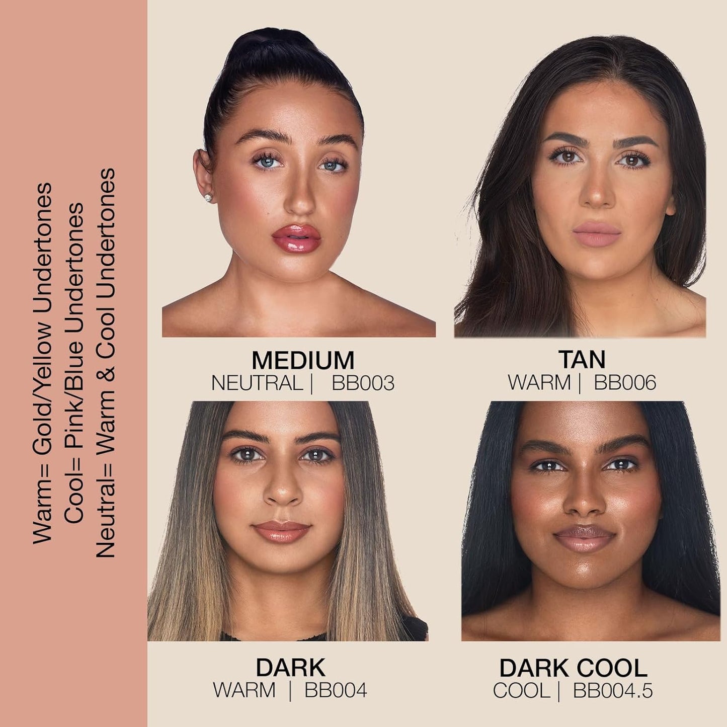 Bellapierre BB Cream SPF 20 – Mineral Sunscreen & Liquid Foundation, Lightweight Face Moisturizer with Buildable Coverage, Matte Finish, Non-Toxic, Paraben-Free, Cruelty-Free – 1.7 oz - Dark Cool