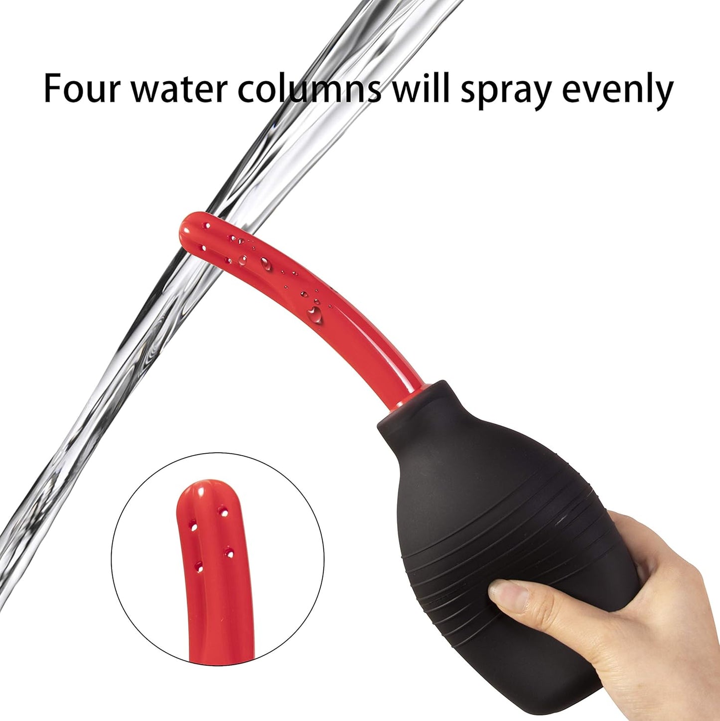 Abyclean Anal Douche Enema Bulb Vaginal Douche Enema Cleaner for Women’s or Man’s Health with 2 Nozzles (310ml Black)